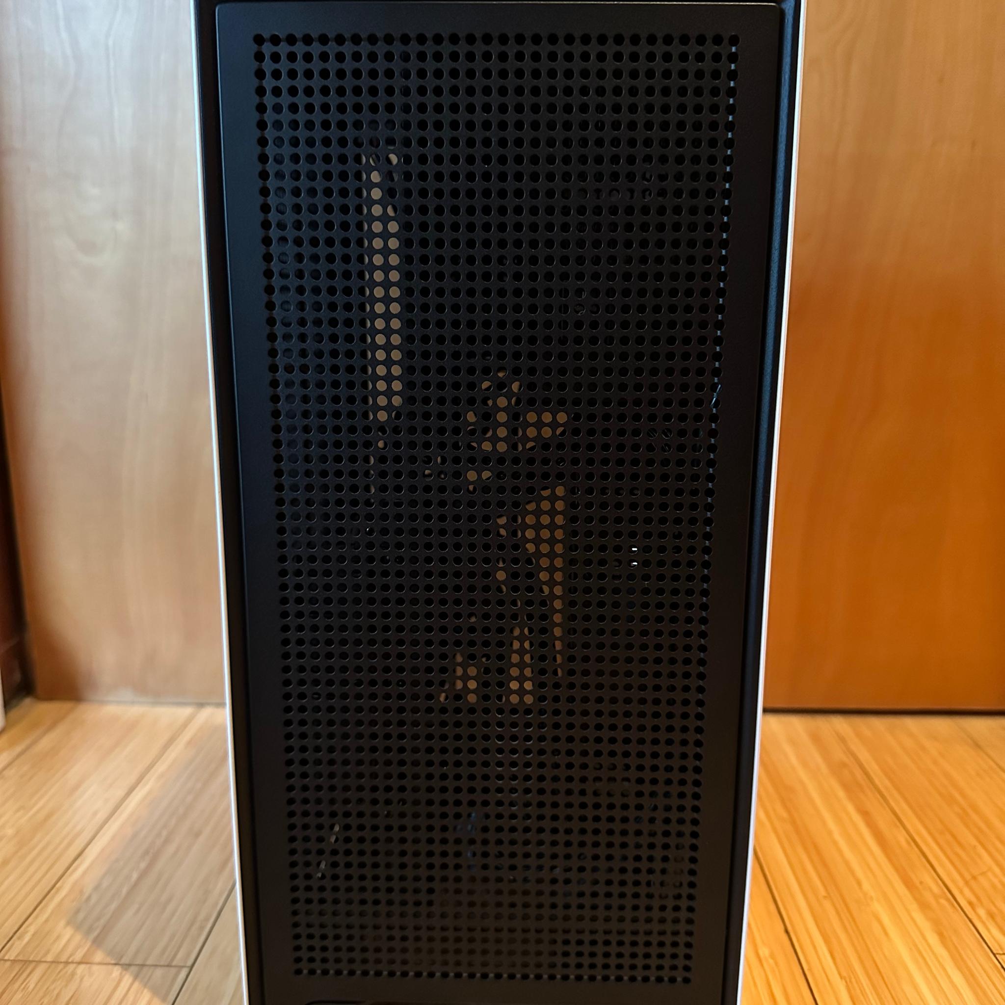 White NZXT H1 Mini ITX Case with PSU, AIO, and Riser Card (Lightly Used, In Box, Riser NOT upgraded)