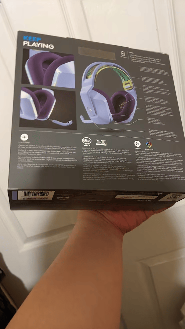 BNIB Logitech G733 Lightspeed Wireless Gaming Headset, Lilac