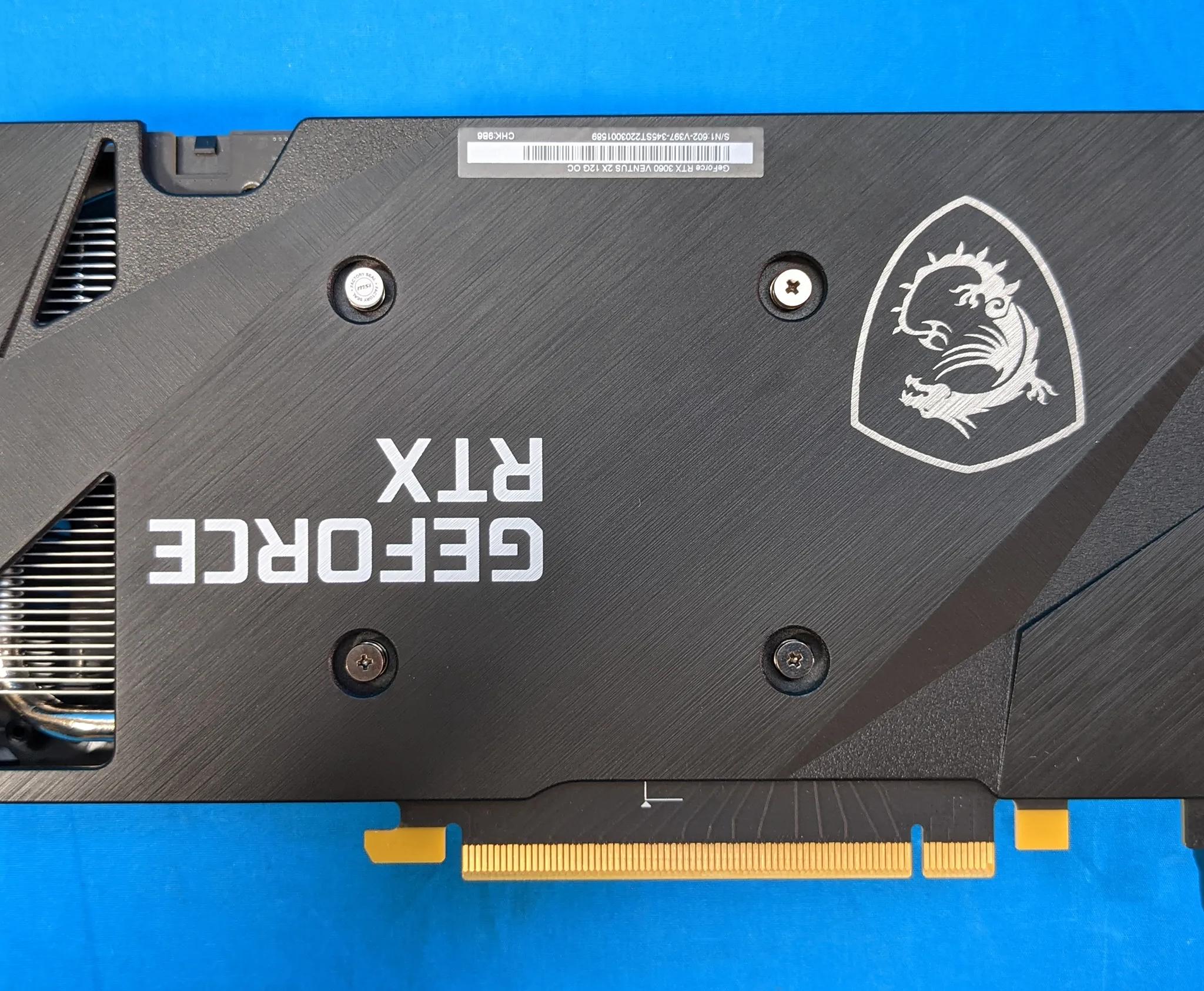 MSI NVIDIA GeForce RTX 3060 Ventus 2X 12G OC 12GB GDDR6 PCIe 4.0 x16 Desktop GPU MS-V397 VER: 1.0