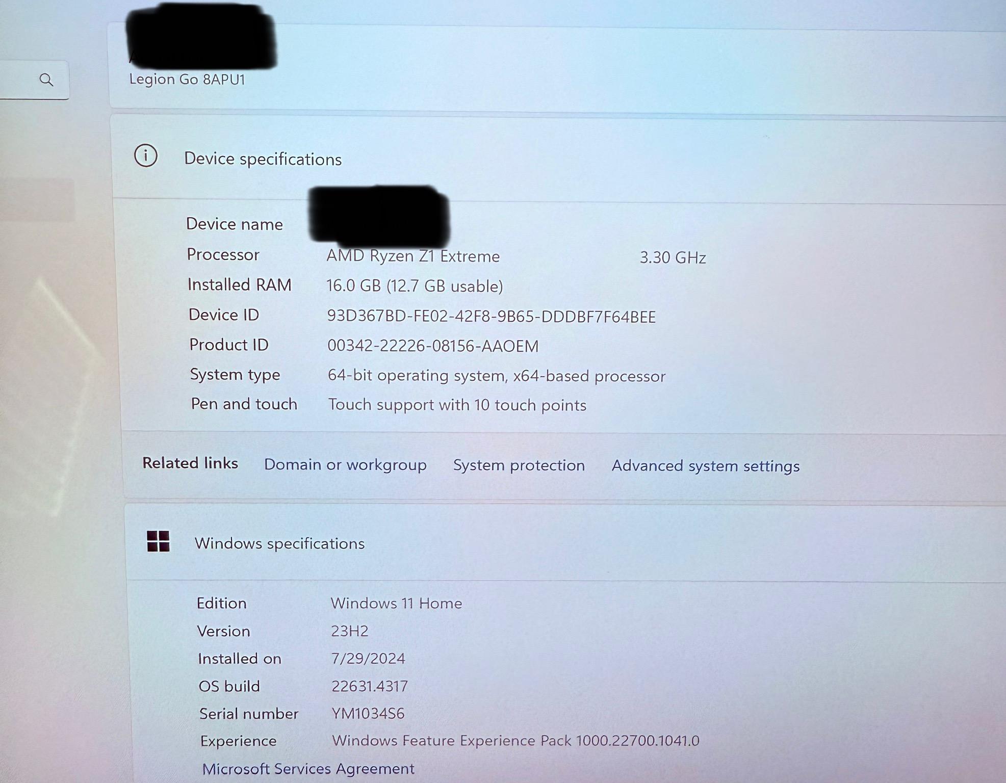 Lenovo Legion Go 8APU1