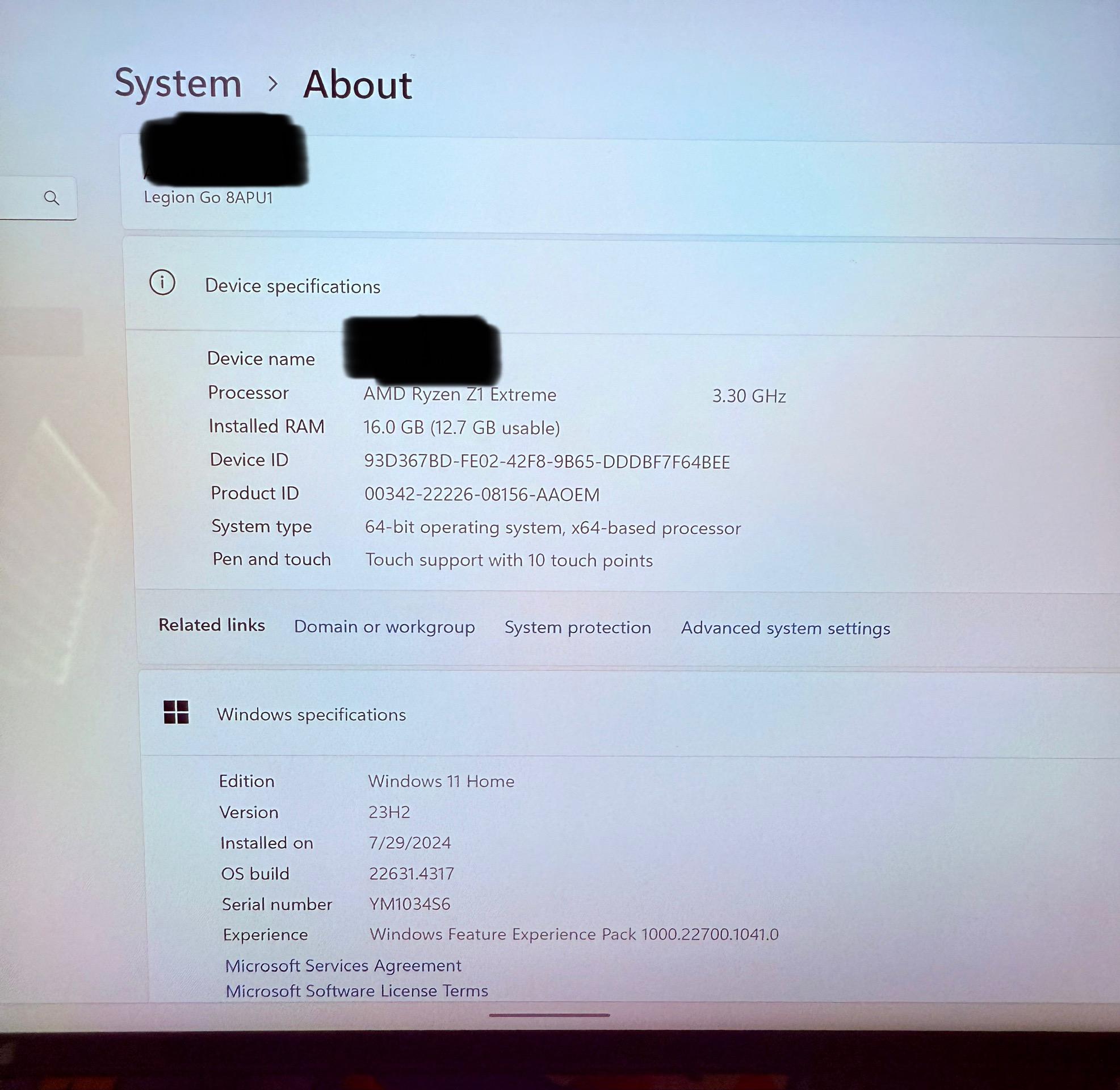 Lenovo Legion Go 8APU1