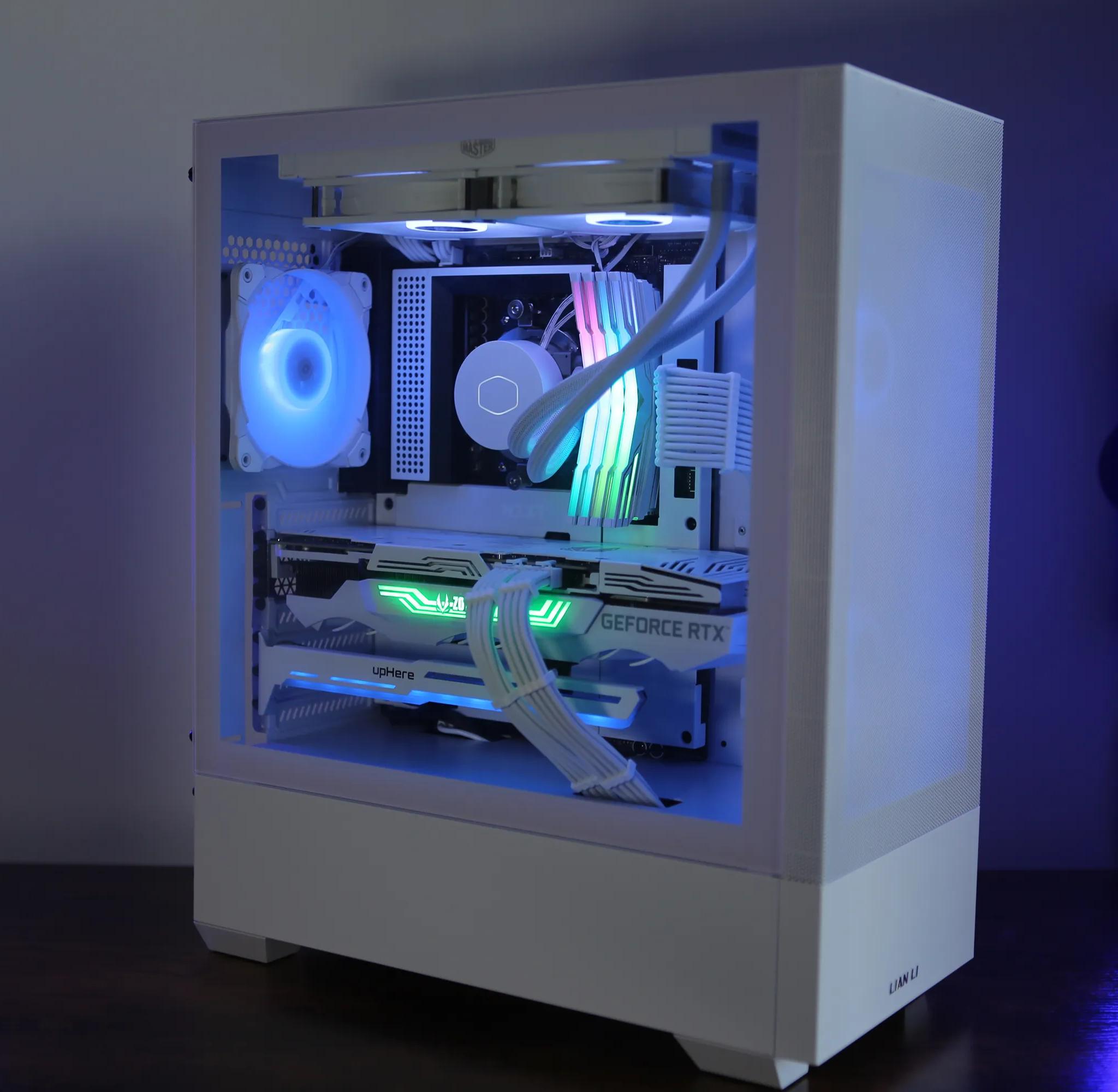 ALL-WHITE! RTX 3080 & AMD 5800x Custom Gaming PC!
