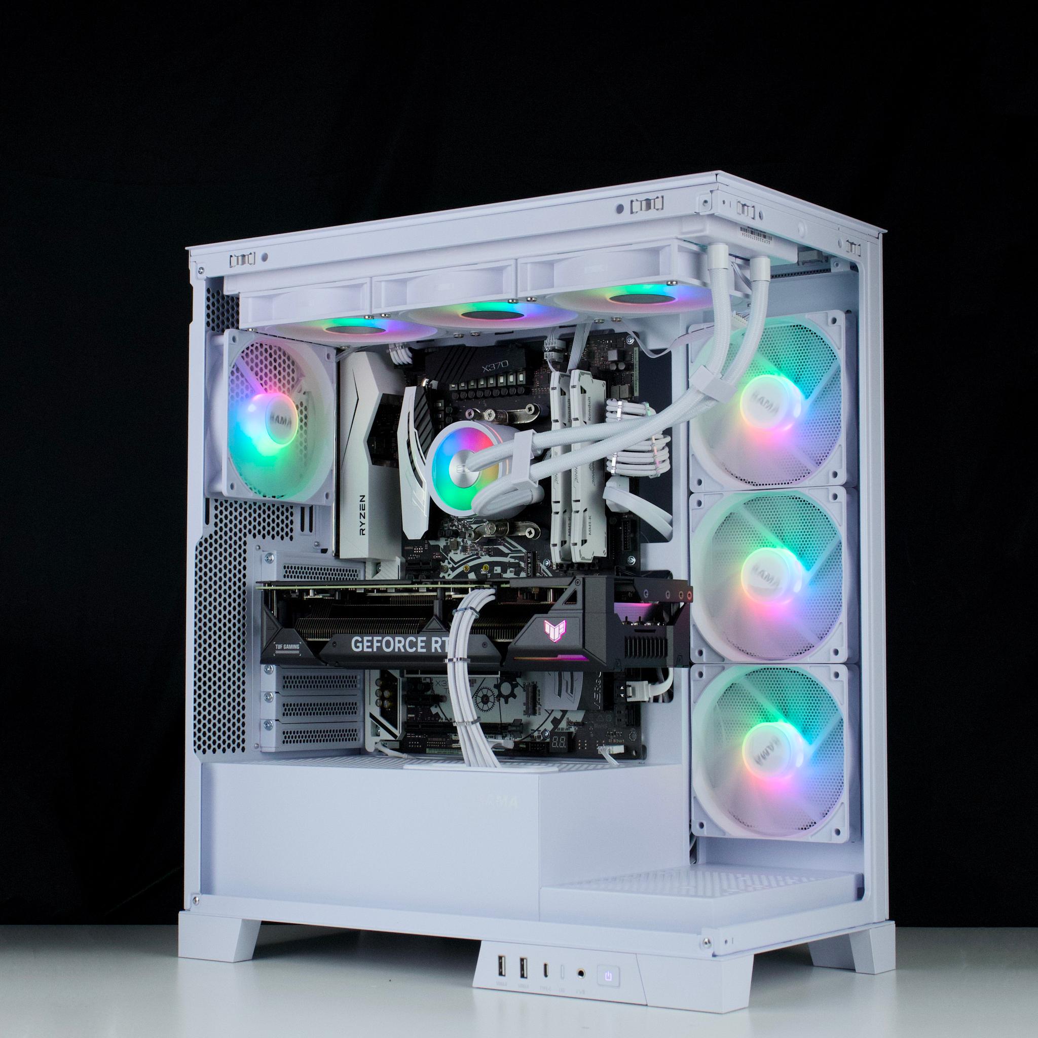❄️🧊💎- Whiteout 1440P Gaming PC | RTX 4070, Ryzen 7 5700X, 32GB RAM, 960GB SSD ❄️🧊💎