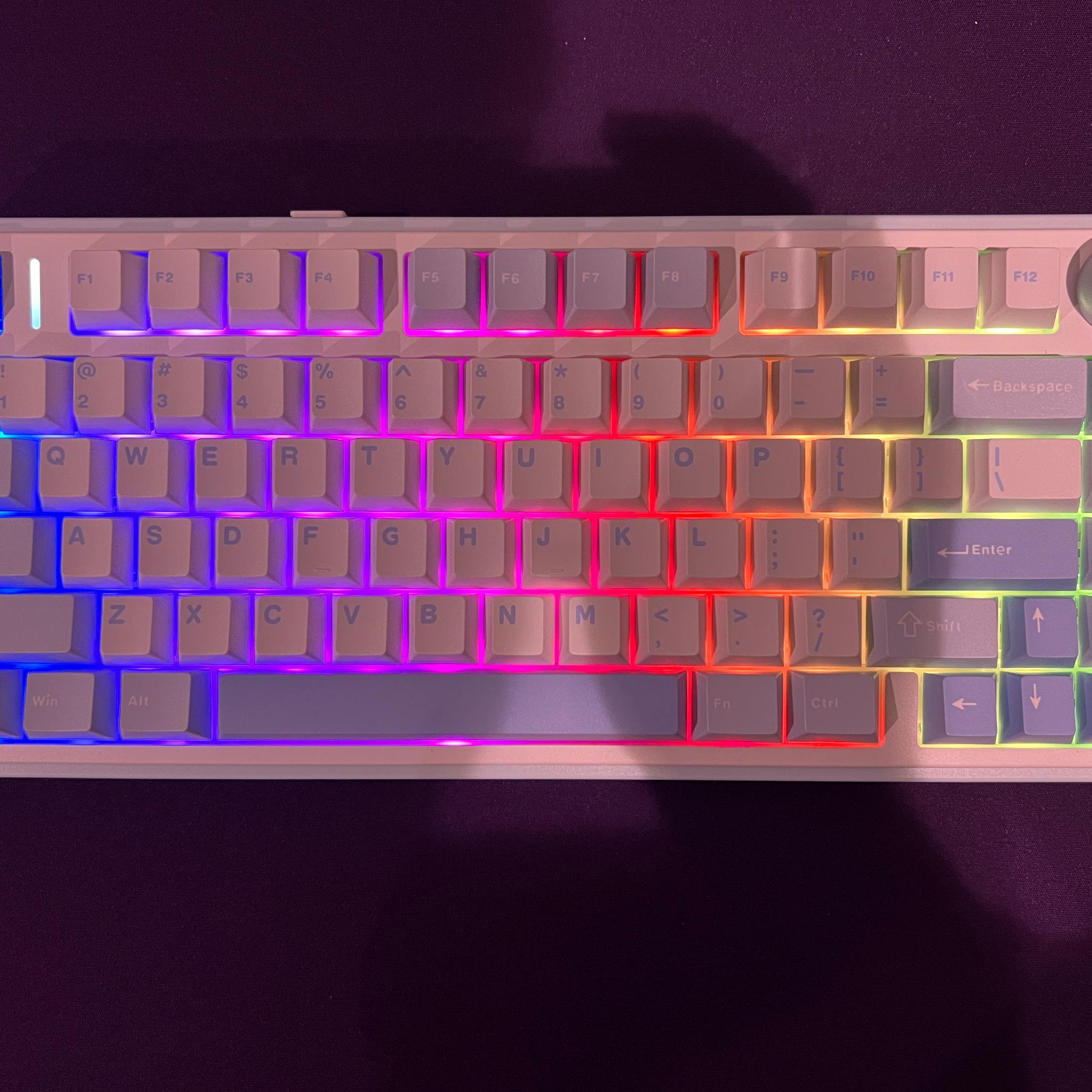 AULA F75 (BRAND NEW) Wireless Mechanical 75% Grey Wood v3 Switches with Knob, Hot Swappable