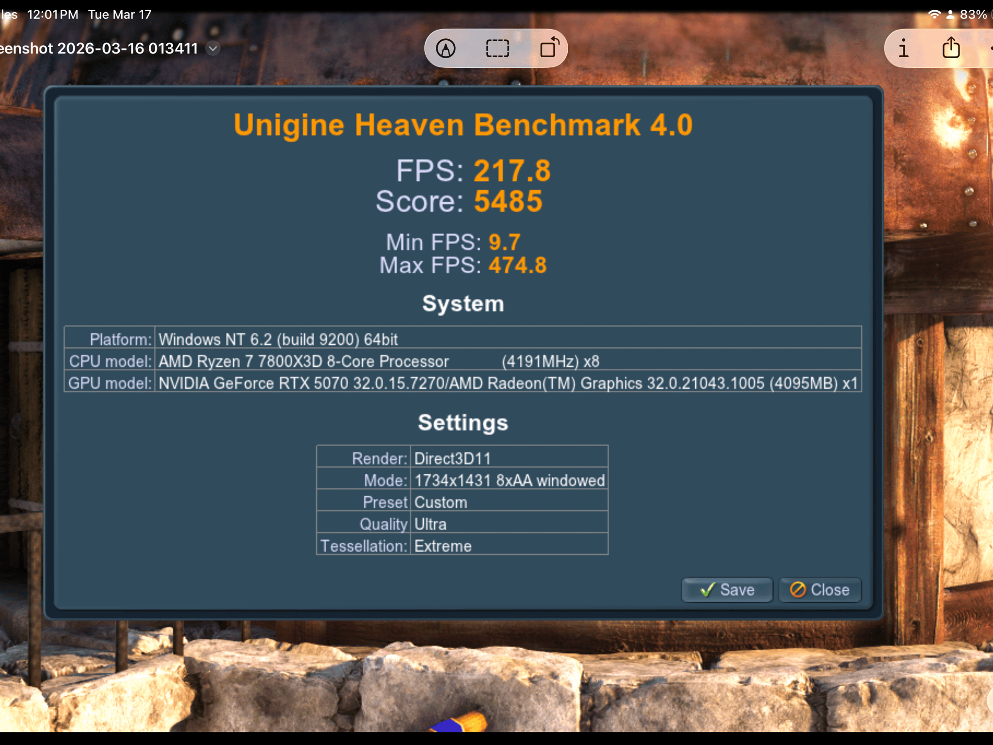 7800X3D / 5070 Gigabyte / Lian Li O11D Mini