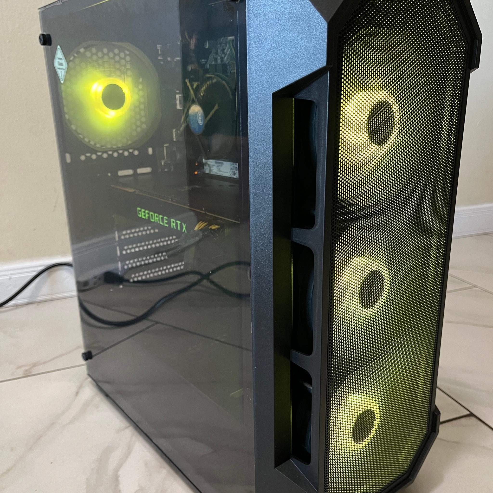 🟠🔥RTX 2080, Intel i5-10400, 16GB RAM, 870GB Storage, High Performance RGB Gaming PC /w Wi-Fi🖥️
