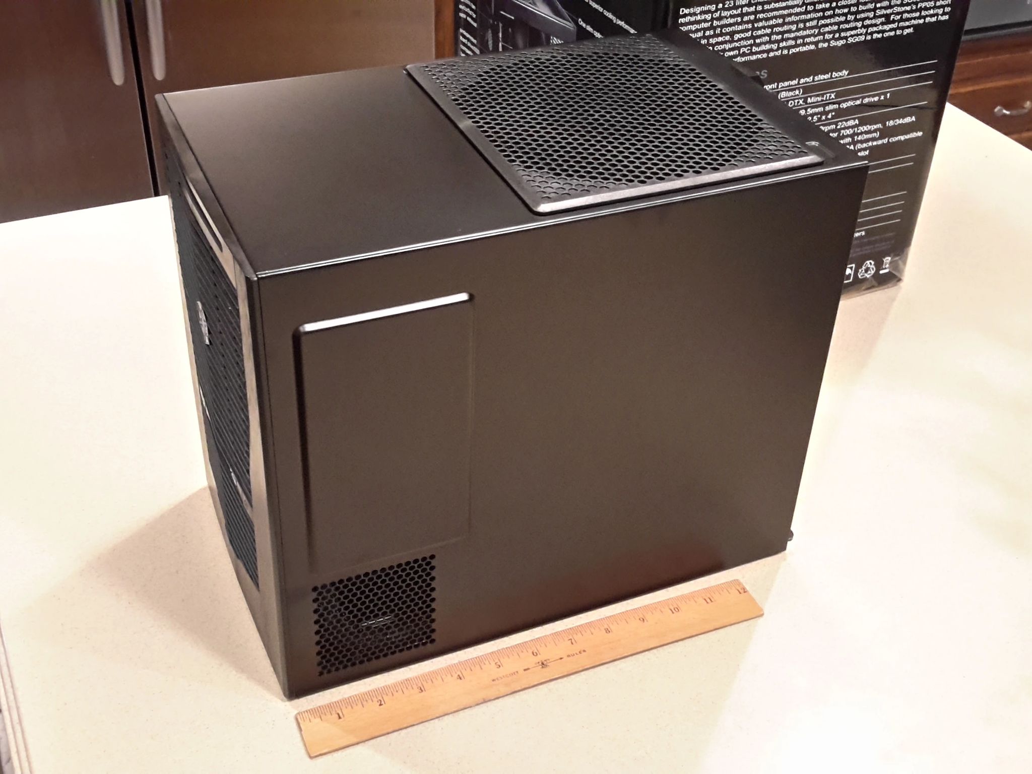 Silverstone Technology Micro-ATX, Mini-ITX Mini-Tower Computer Case, Black Steel SG09B