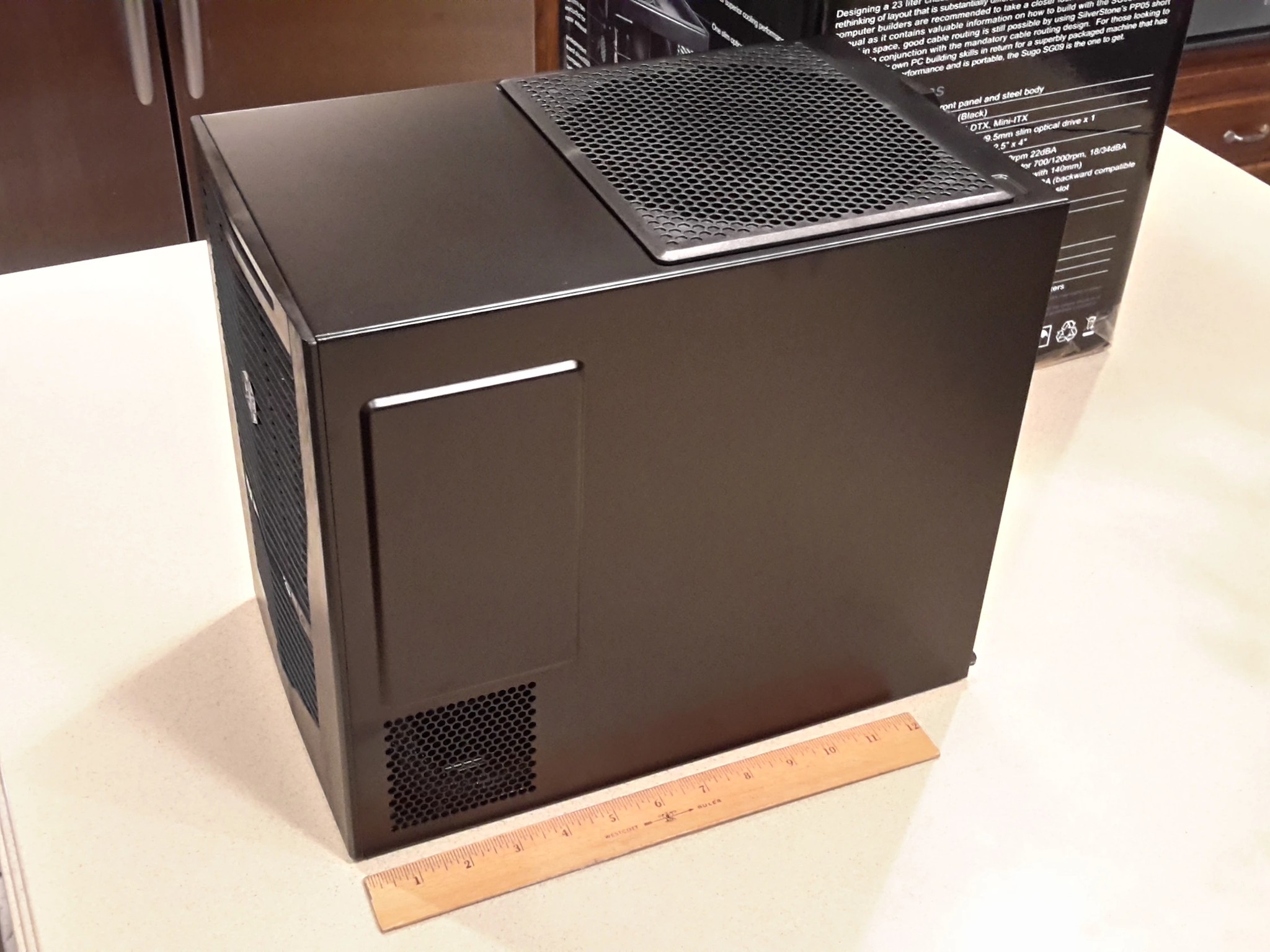 Silverstone Technology Micro-ATX, Mini-ITX Mini-Tower Computer Case, Black Steel SG09B