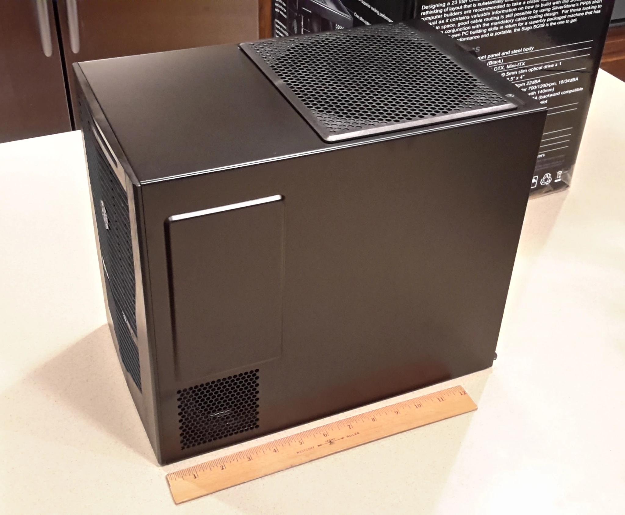 Silverstone Technology Micro-ATX, Mini-ITX Mini-Tower Computer Case, Black Steel SG09B