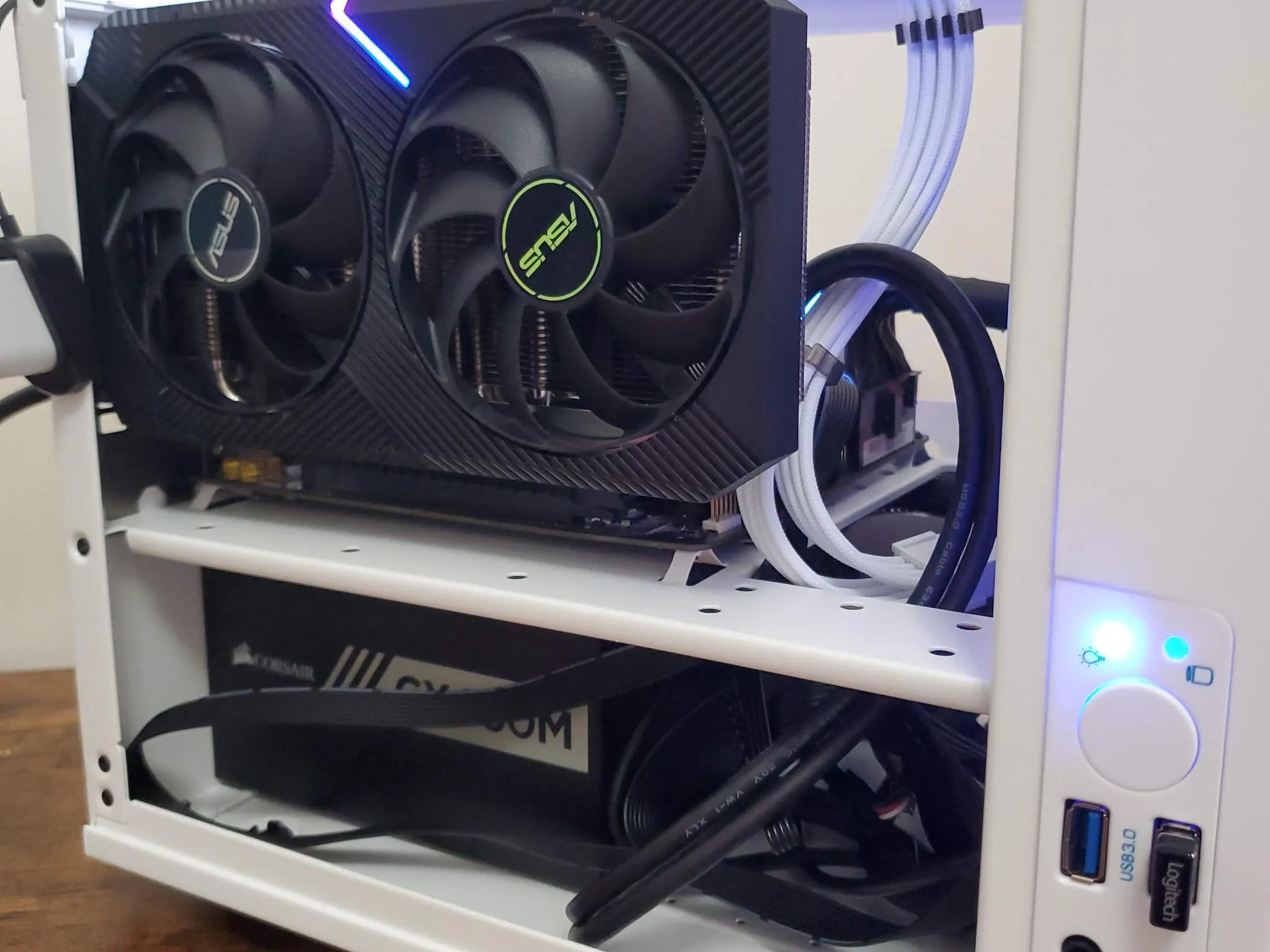 Snow White Mini ITX Cube PC | RTX 3050 8GB | Ryzen 5 3600 | 16GB DDR4 ARGB | 1TB NVME SSD | Wifi