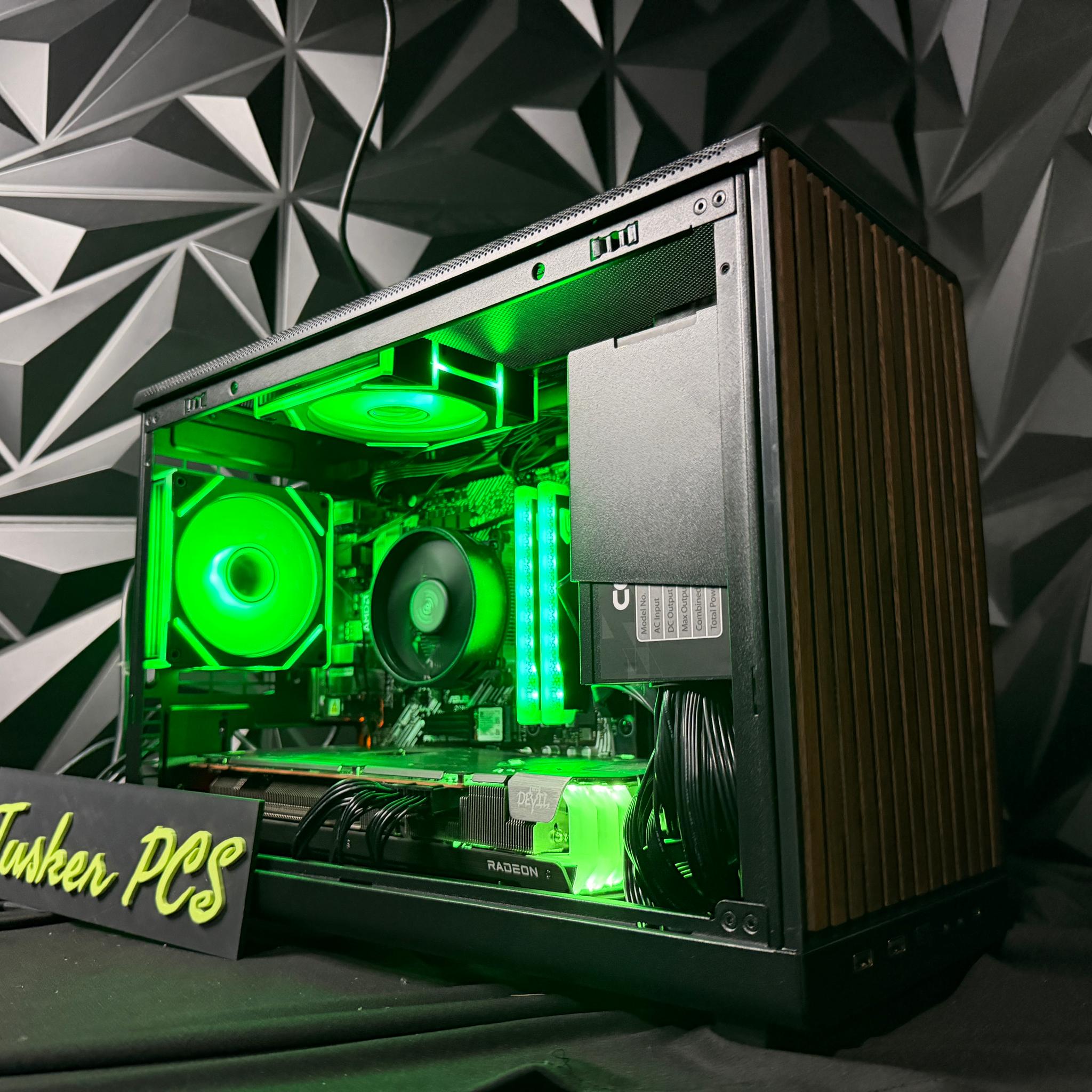 🌈🌲 NEON OAK 🌲🌈 Radeon RX 6750 XT Custom Gaming PC - Ryzen 5 5500