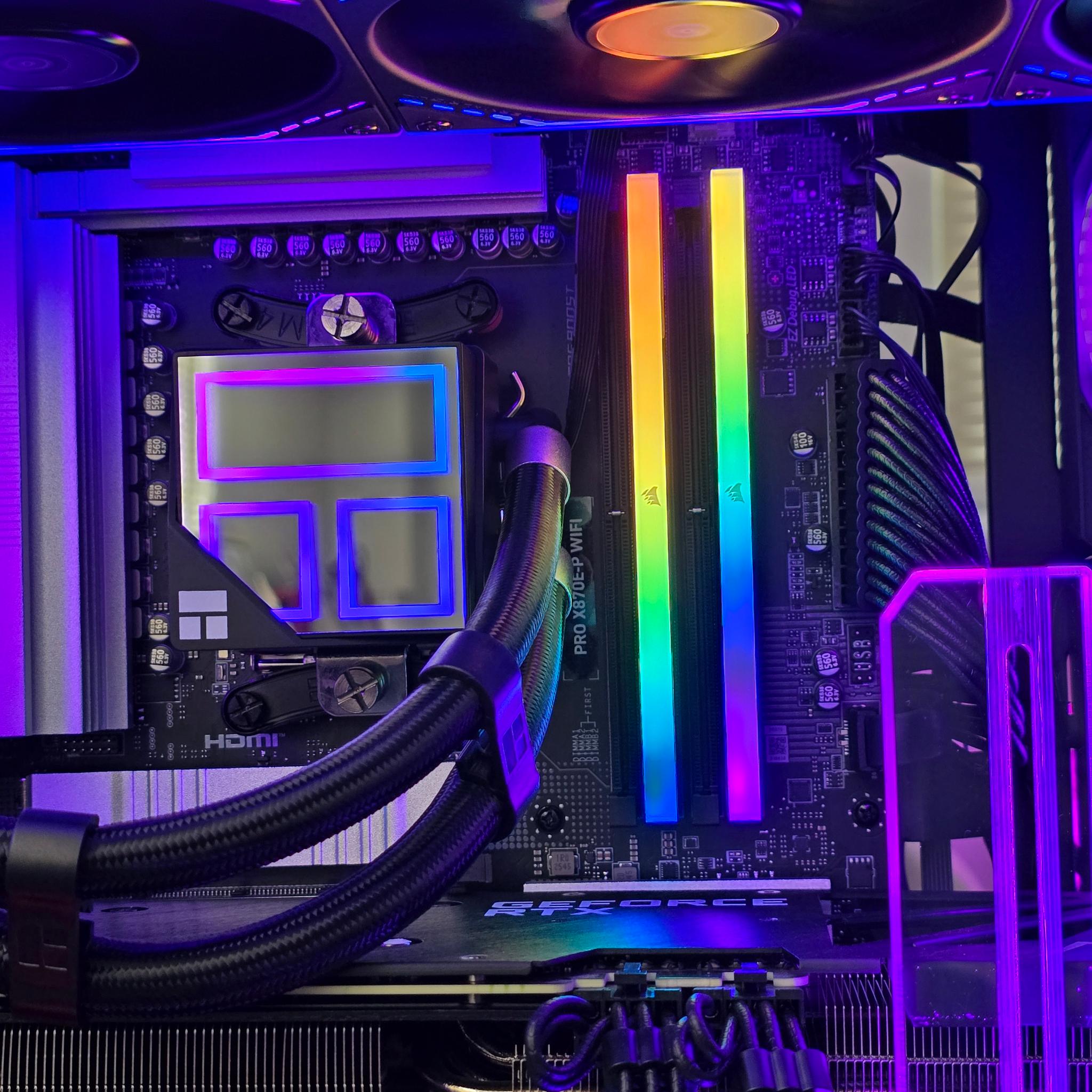 💥Versatile Black PC💥RTX 3070 TI | Ryzen 7 7700X | 32GB DDR5 | 1TB NVME M.2 | Windows 11 Pro