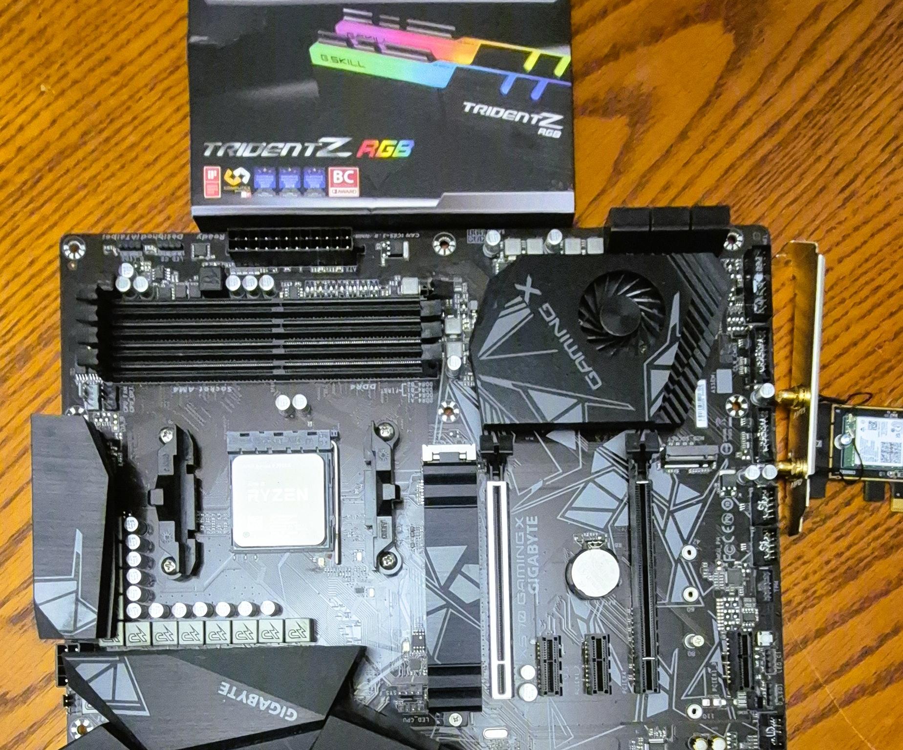 Bundle GIGABYTE X570 GAMING X, AMD Ryzen 9 3950X CPU, 32GB G.Skill Trident RGB DDR4 RAM, Wi-Fi Card