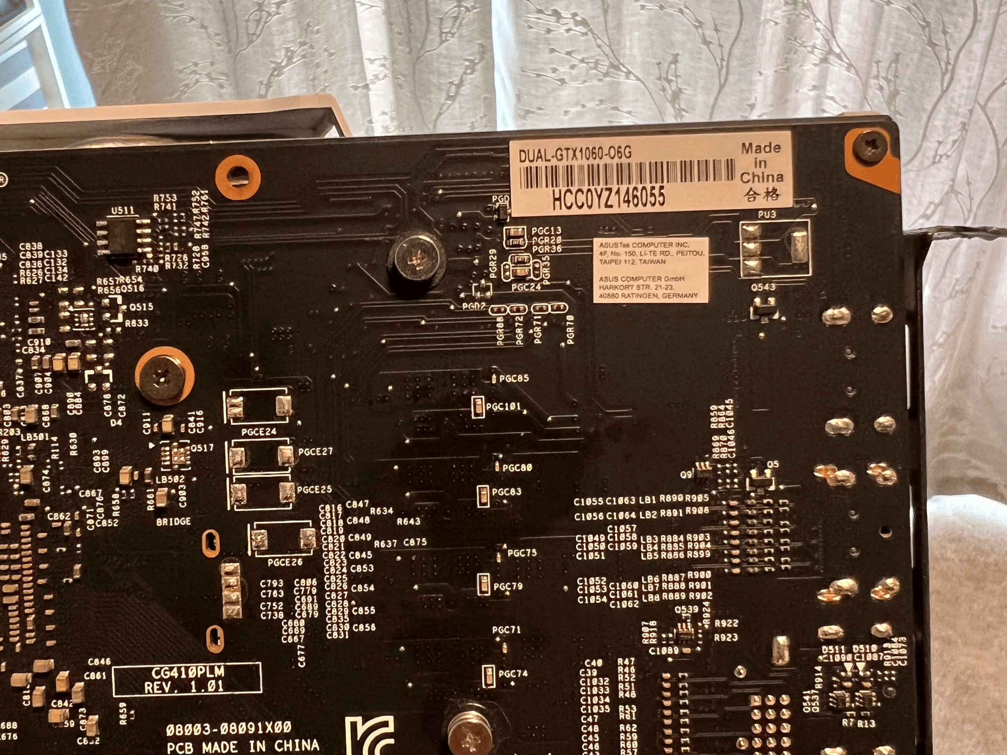 Asus GTX 1060 6gb 