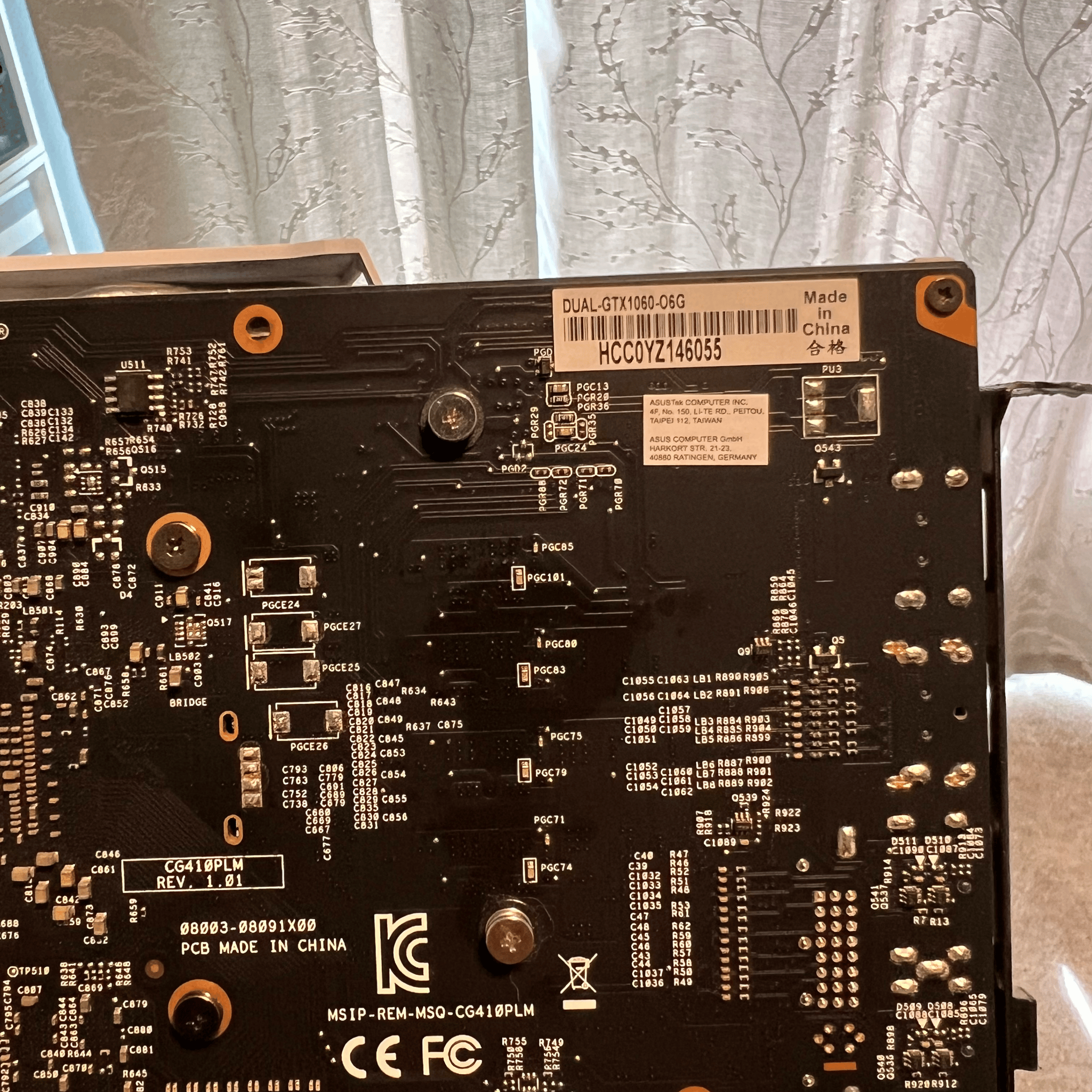Asus GTX 1060 6gb 