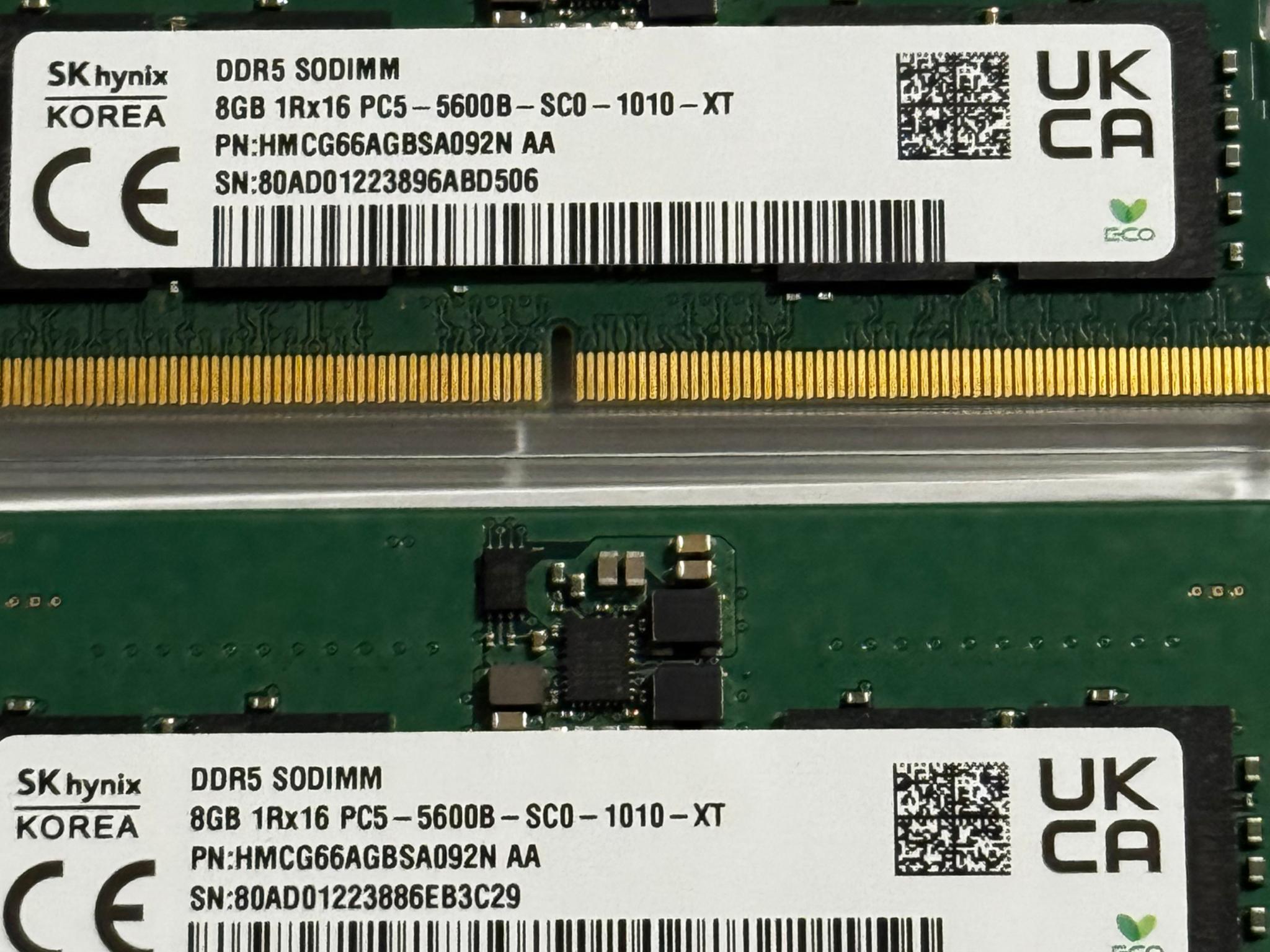 16GB (8GB x2) DDR5 SODIMM 5600B Laptop RAM