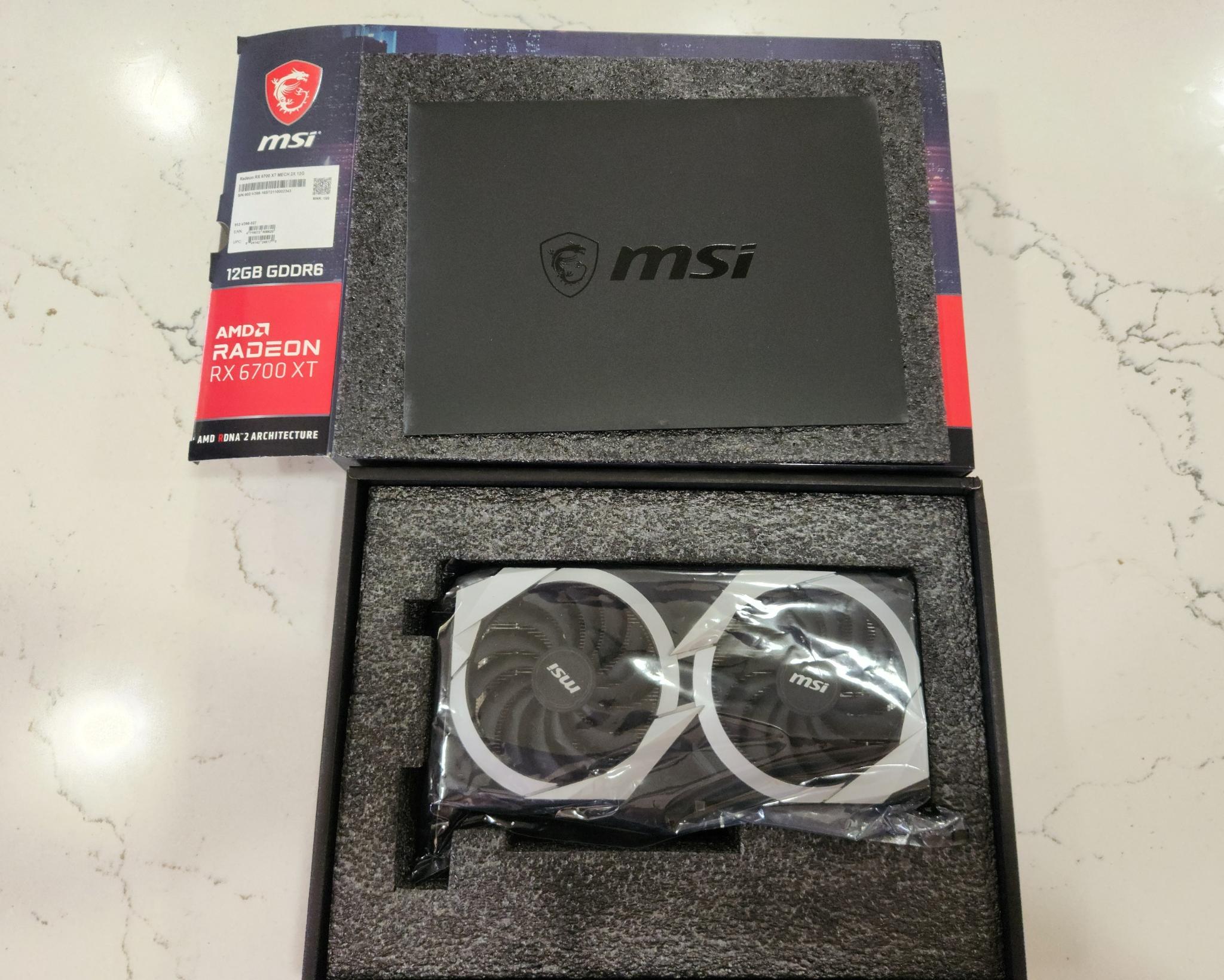 OPEN BOX MSI Mech 2x AMD Radeon RX 6700 XT 12gb GDDR6