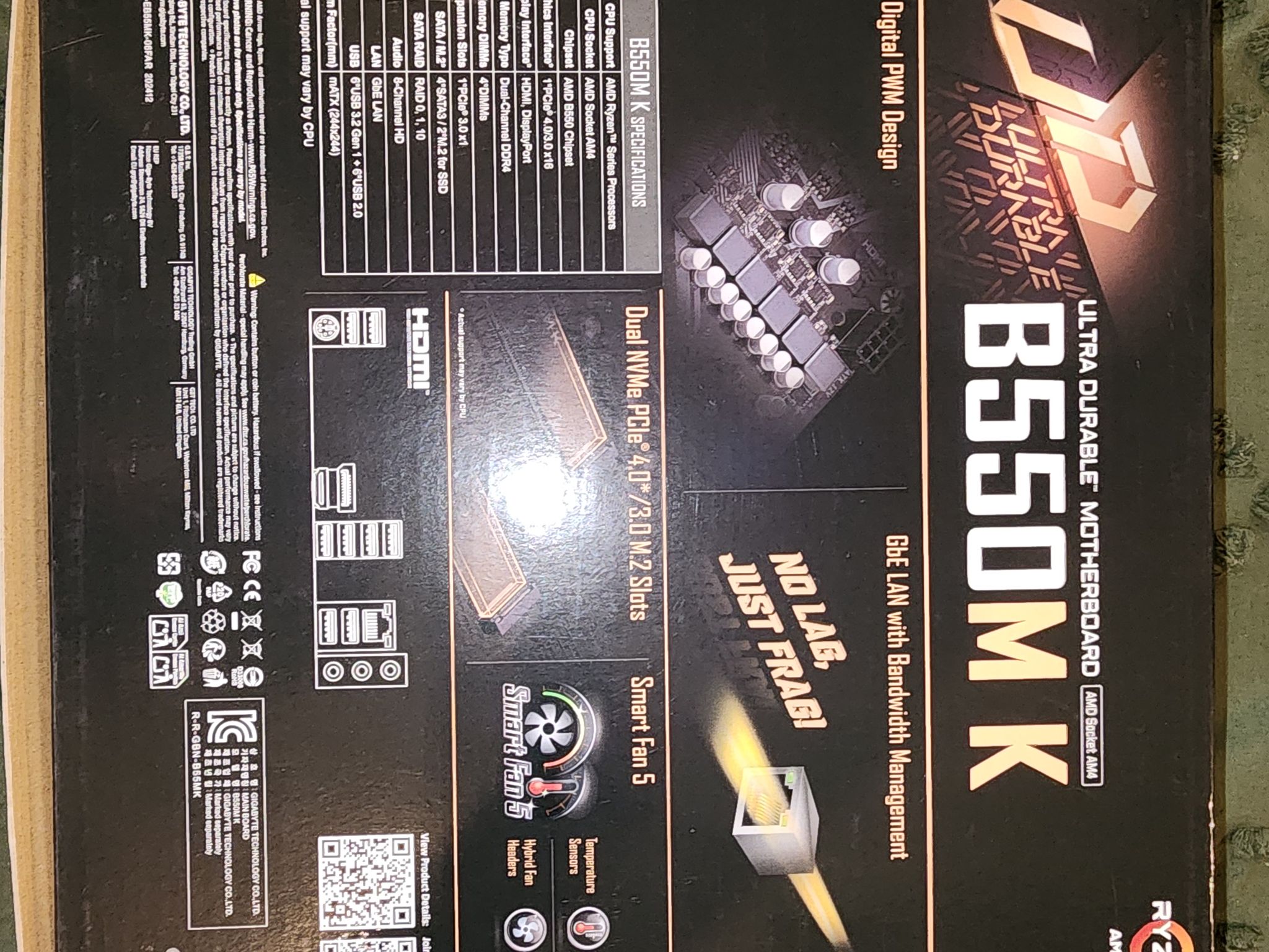 GIGABYTE B550M K Motherboard MicroATX [AMD B550 Chipset]