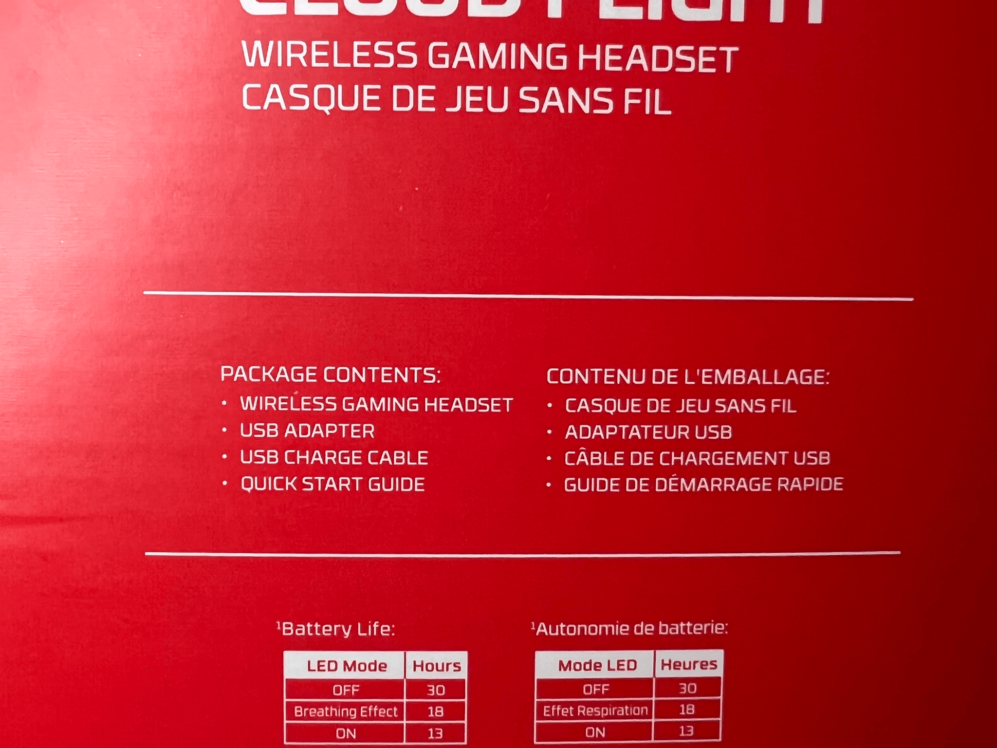 WIRELESS  Noise-cancelling Hyperx Headset 30HR long lasting battery