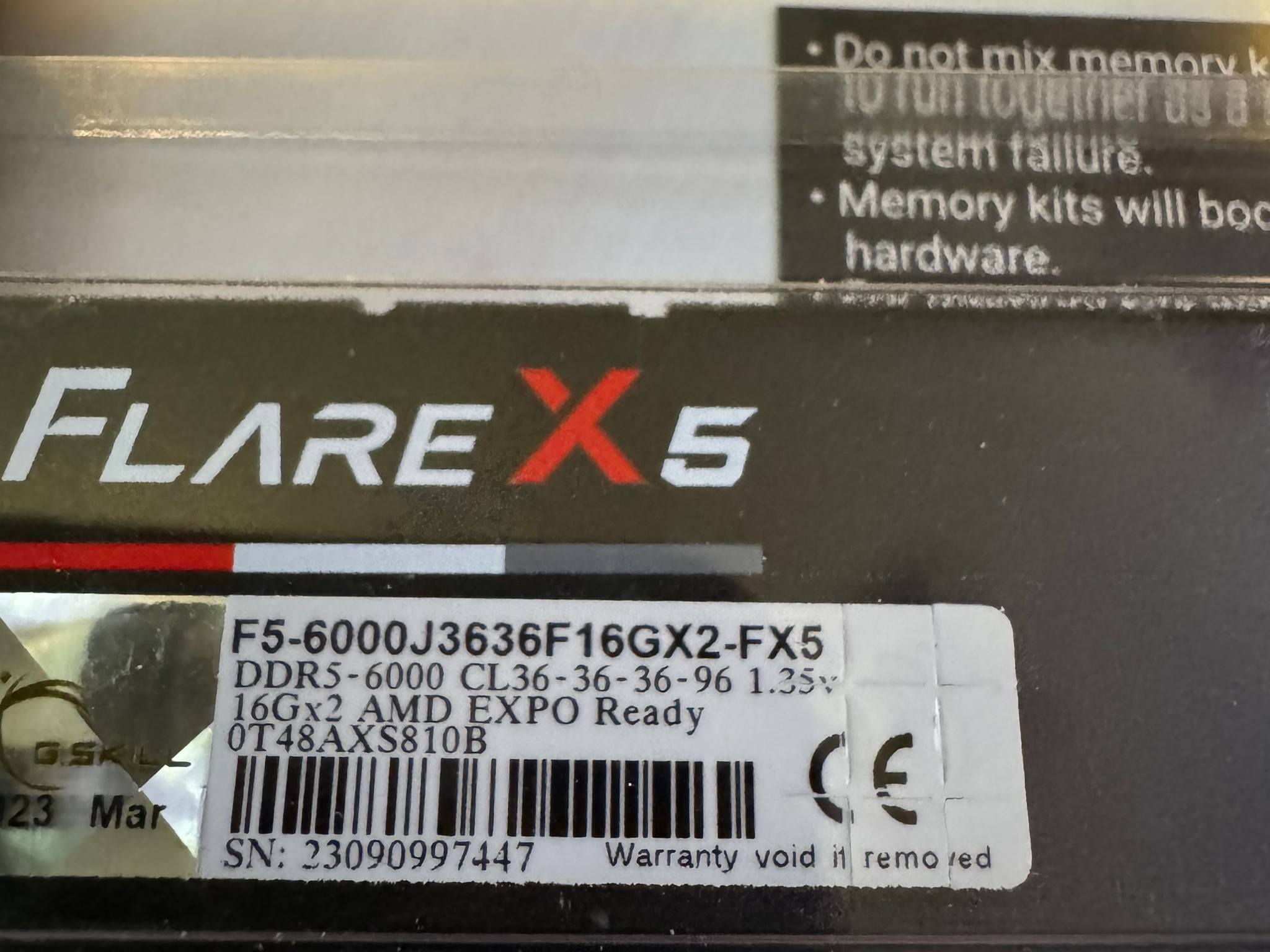 G.Skill FLare X5 DDR 5 32GB