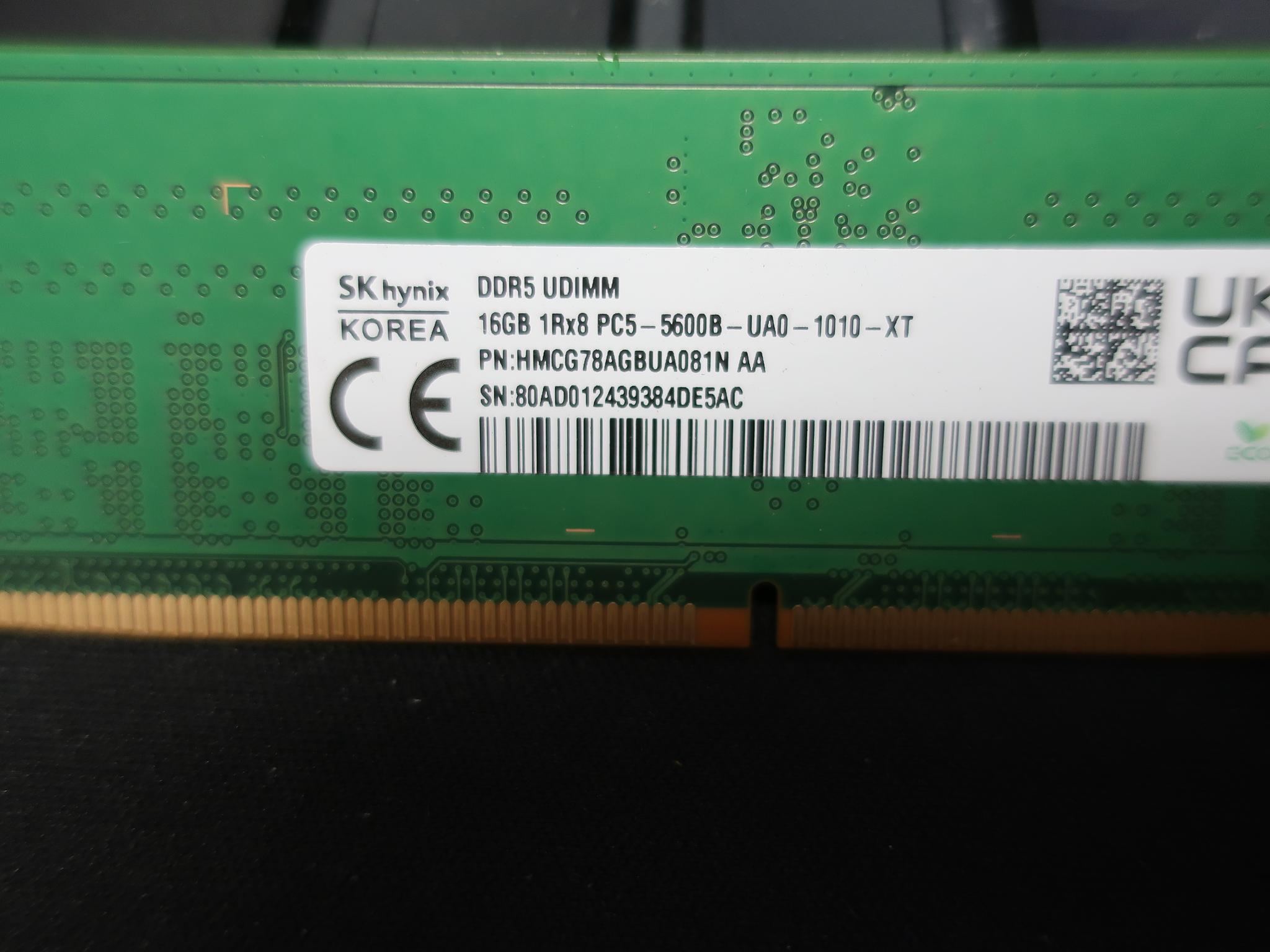 32GB (16GB X 2) SK hynix 16GB PC5 5600B UDIMM