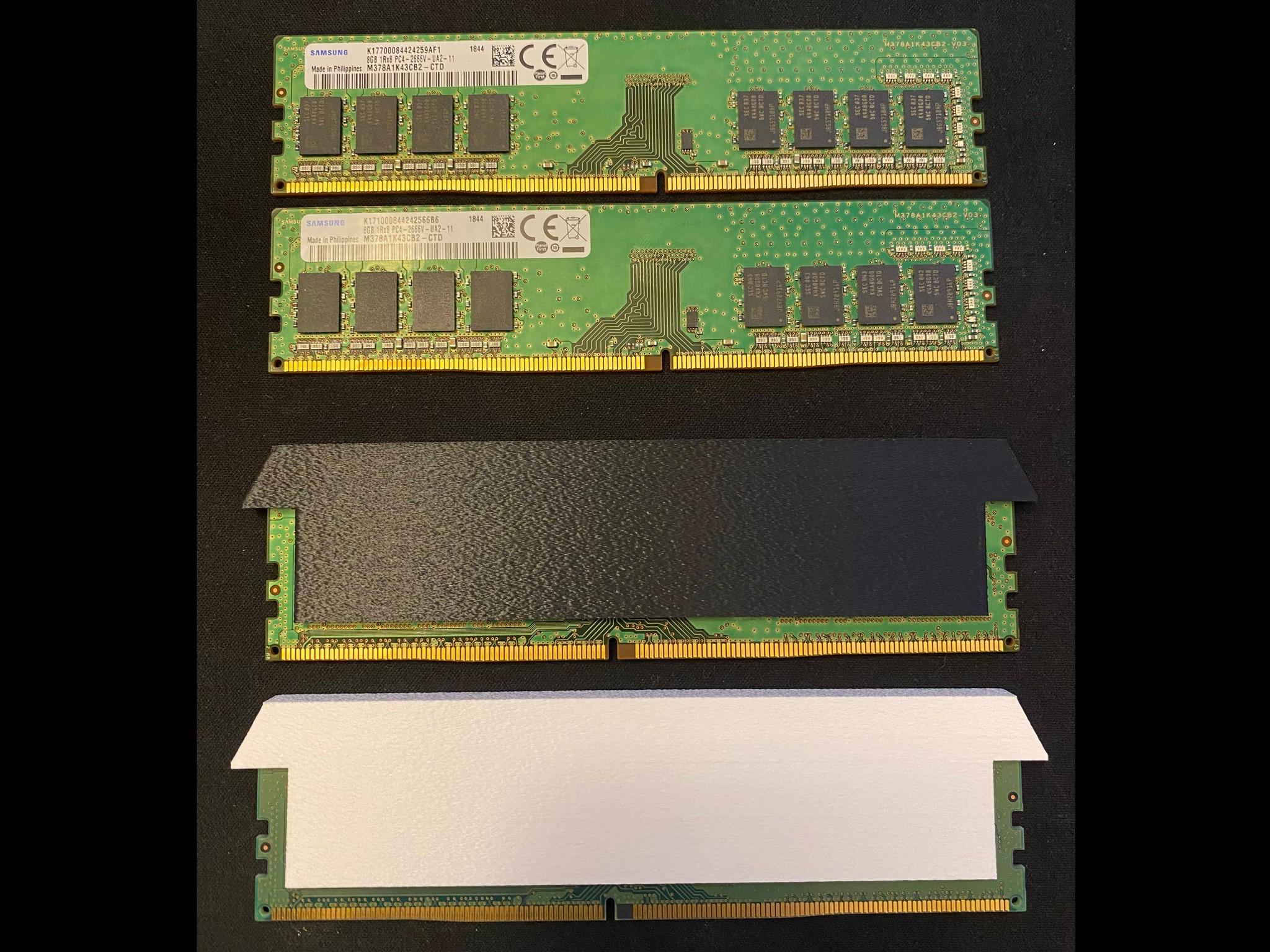 Samsung 16GB DDR4 Memory 2x8GB 2666MT/s w/ 3D-Printed Cover