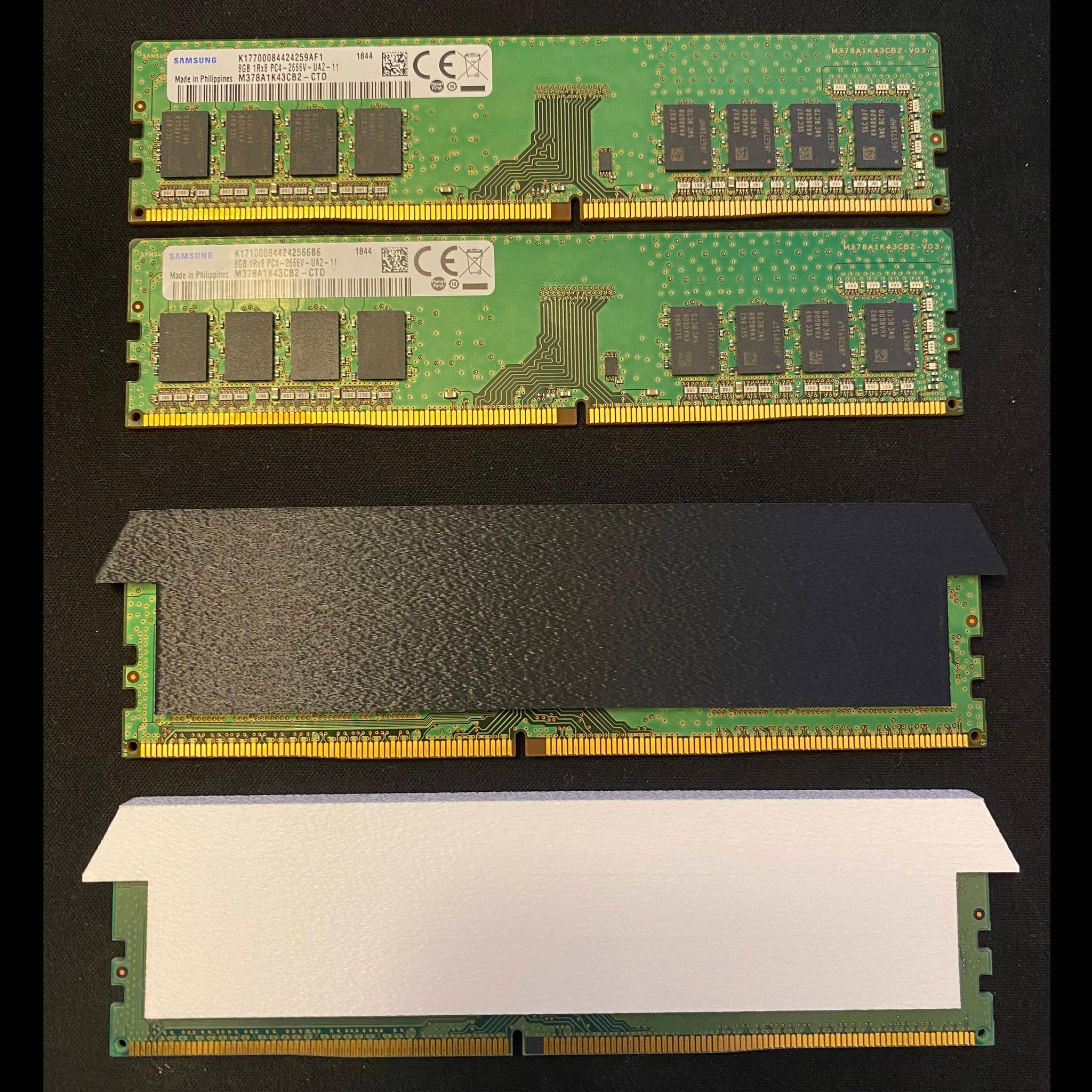 Samsung 16GB DDR4 Memory 2x8GB 2666MT/s w/ 3D-Printed Cover