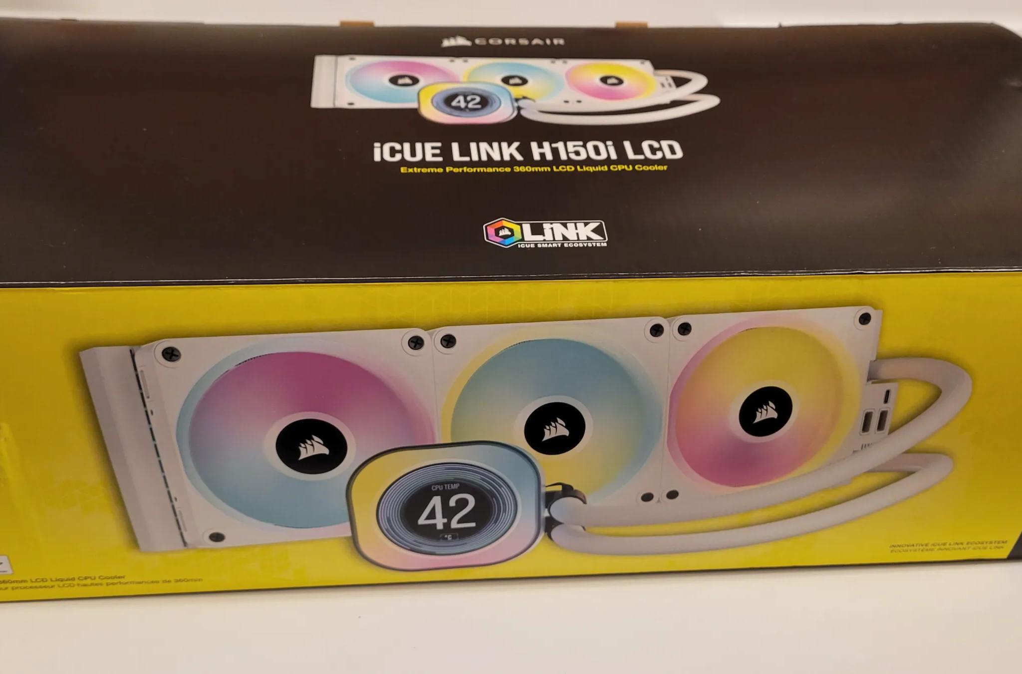 Corsair iCUE LINK H150i 360mm All-in-One Liquid Cooler, LCD, White