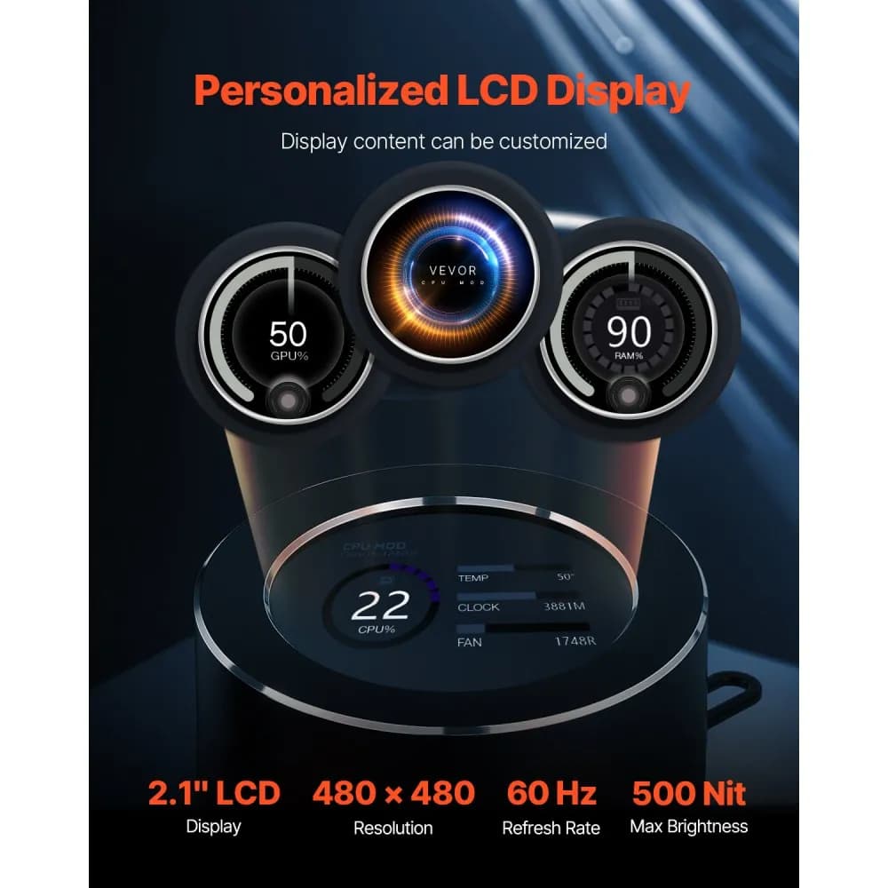VEVOR 360mm AIO with 2.1" LCD Display!