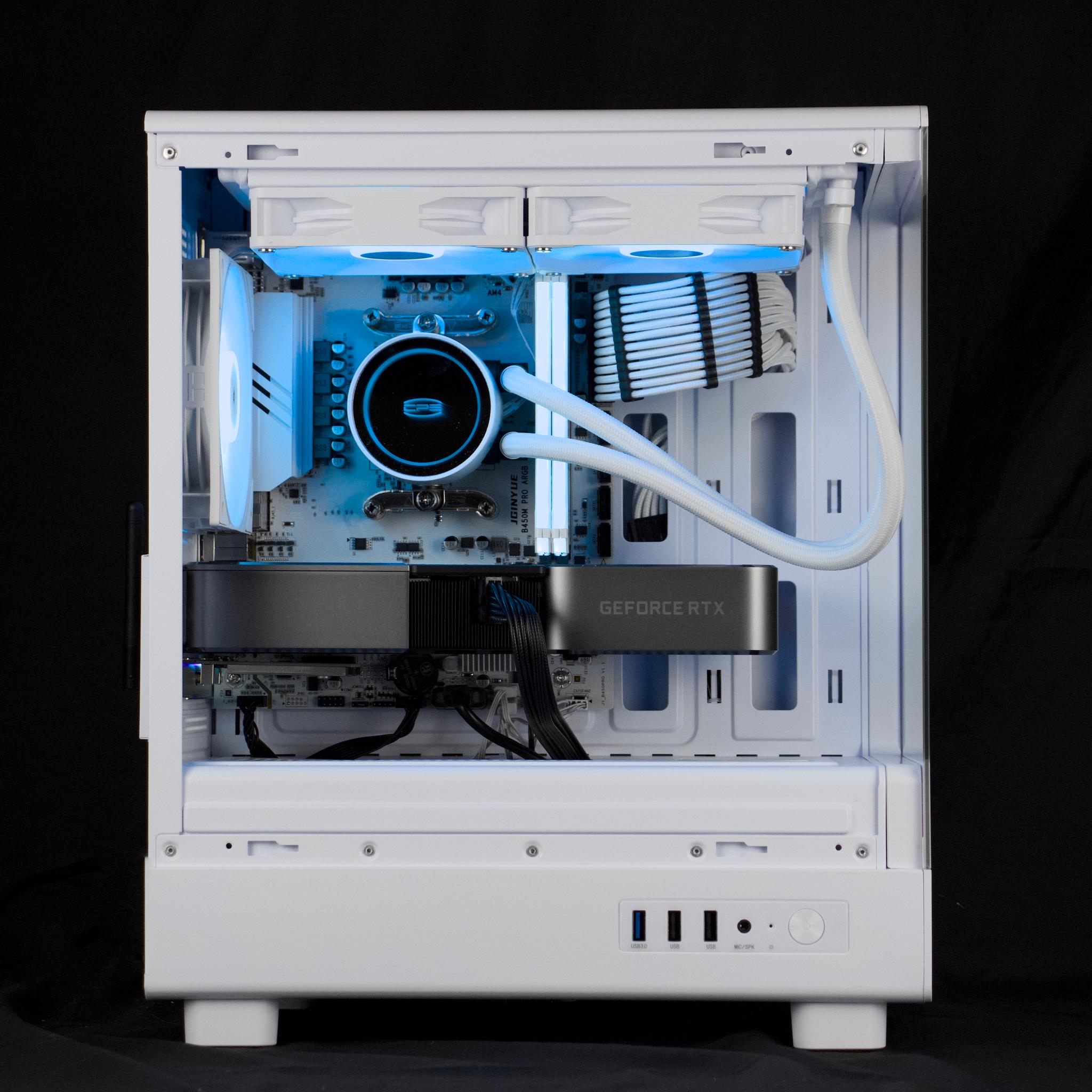 🧊❄️🧊 White Gaming PC – RTX 3070 TI, Ryzen 5 5600, 16GB RAM, 1TB NVMe SSD - WiFi, BlueTooth 🧊❄️🧊