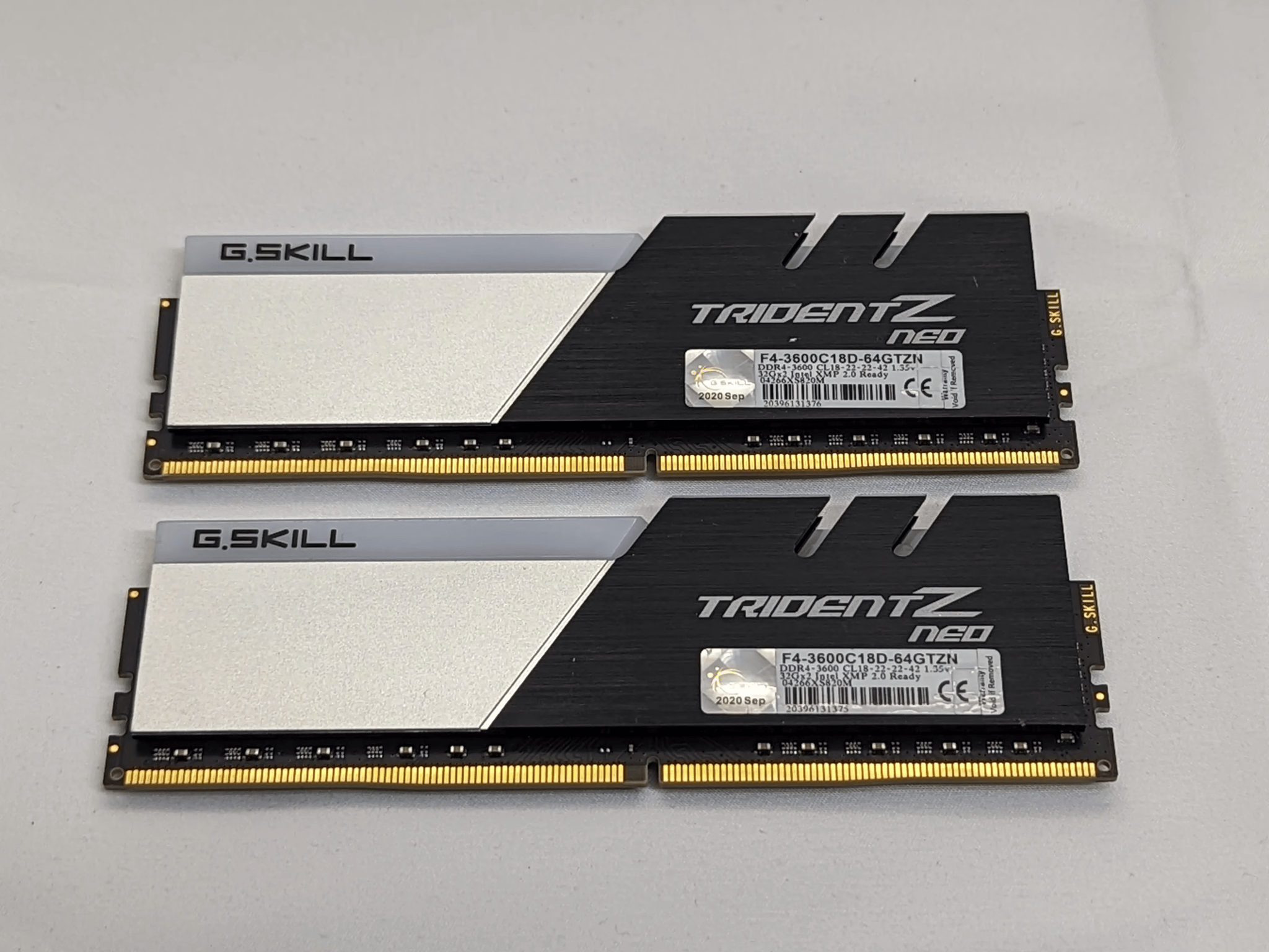 64GB 3600Mhz G.Skill Trident Z Neo 64GB F4-3600C18D-64GTZN (2x32GB) 288-Pin DDR4