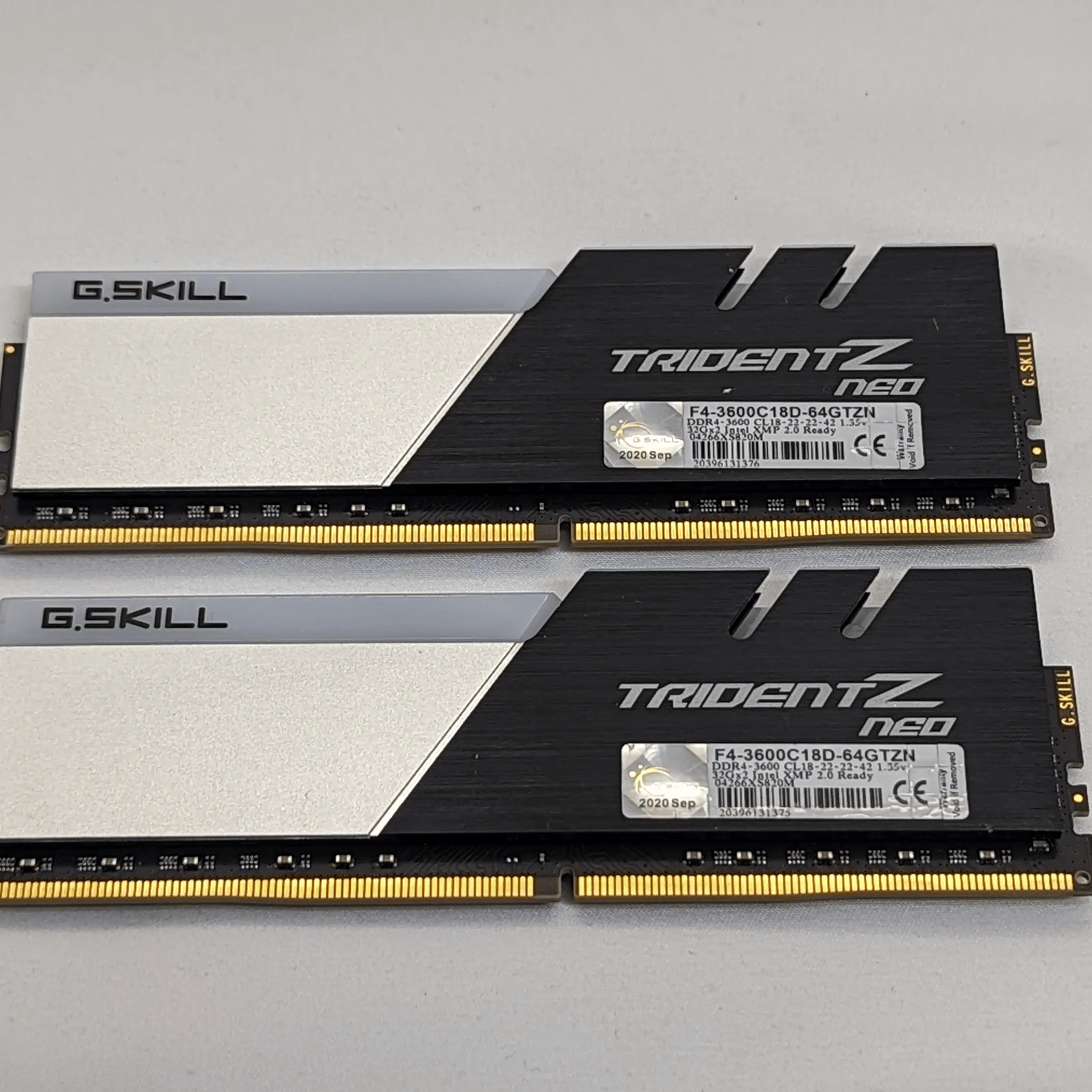 64GB 3600Mhz G.Skill Trident Z Neo 64GB F4-3600C18D-64GTZN (2x32GB) 288-Pin DDR4