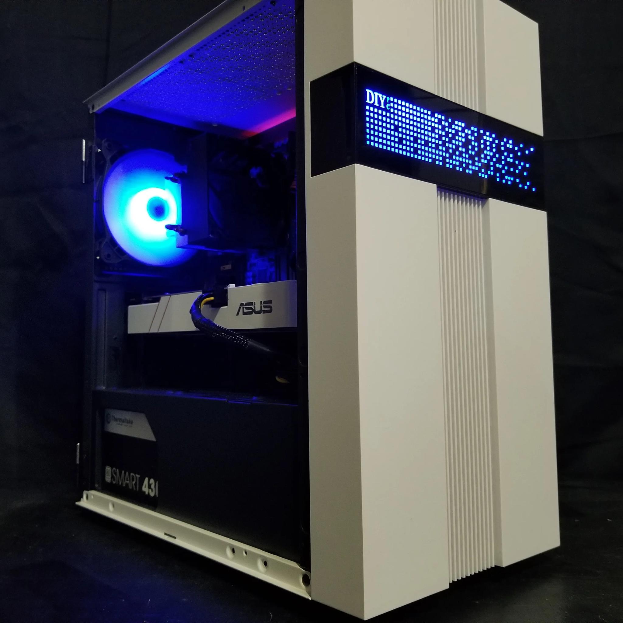 custom built white/black gaming pc
