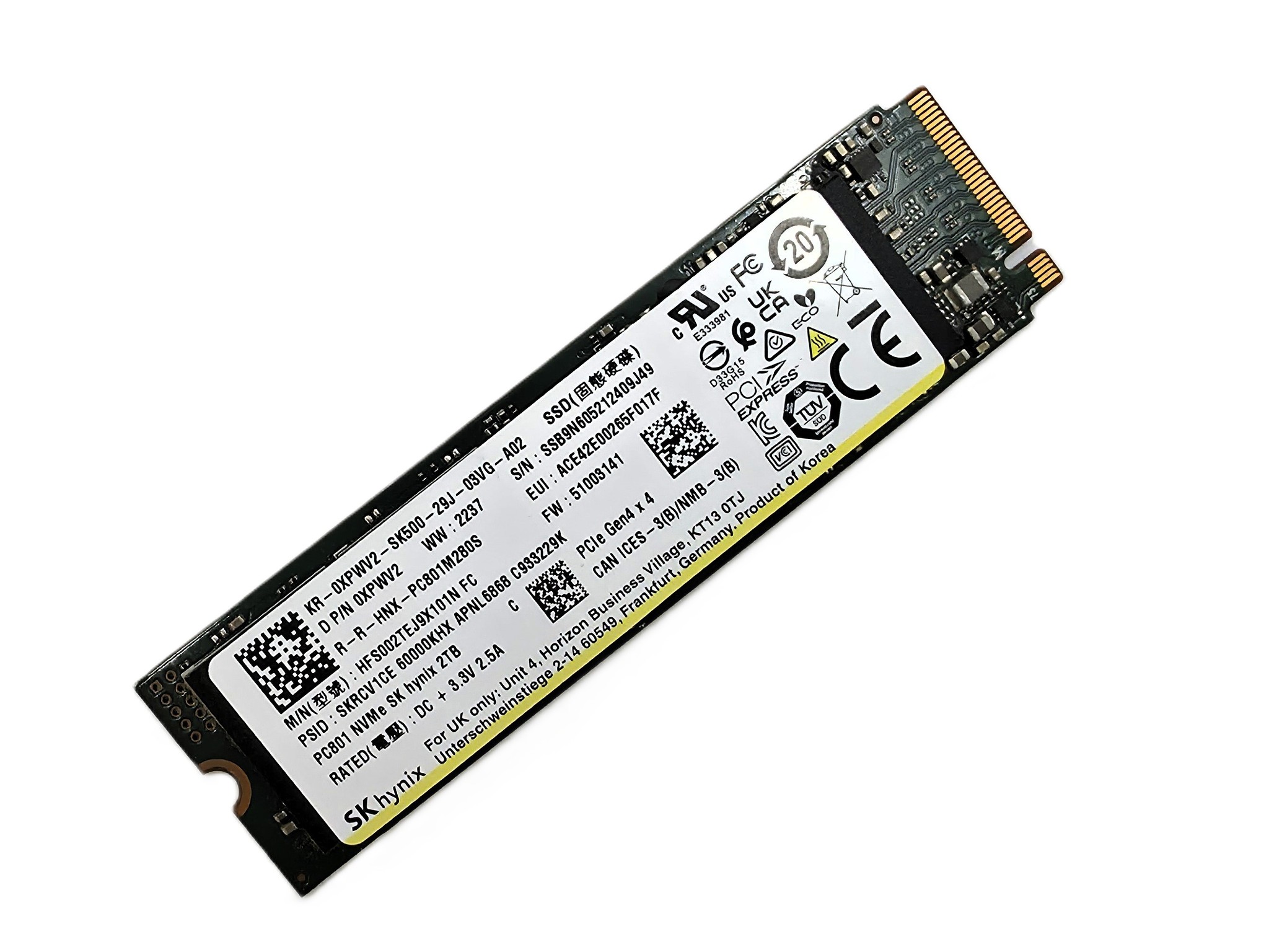 Kioxia Micron Hynix Mixed Brand 2TB NVMe M.2 SSD Tested Wiped Perfect Condition
