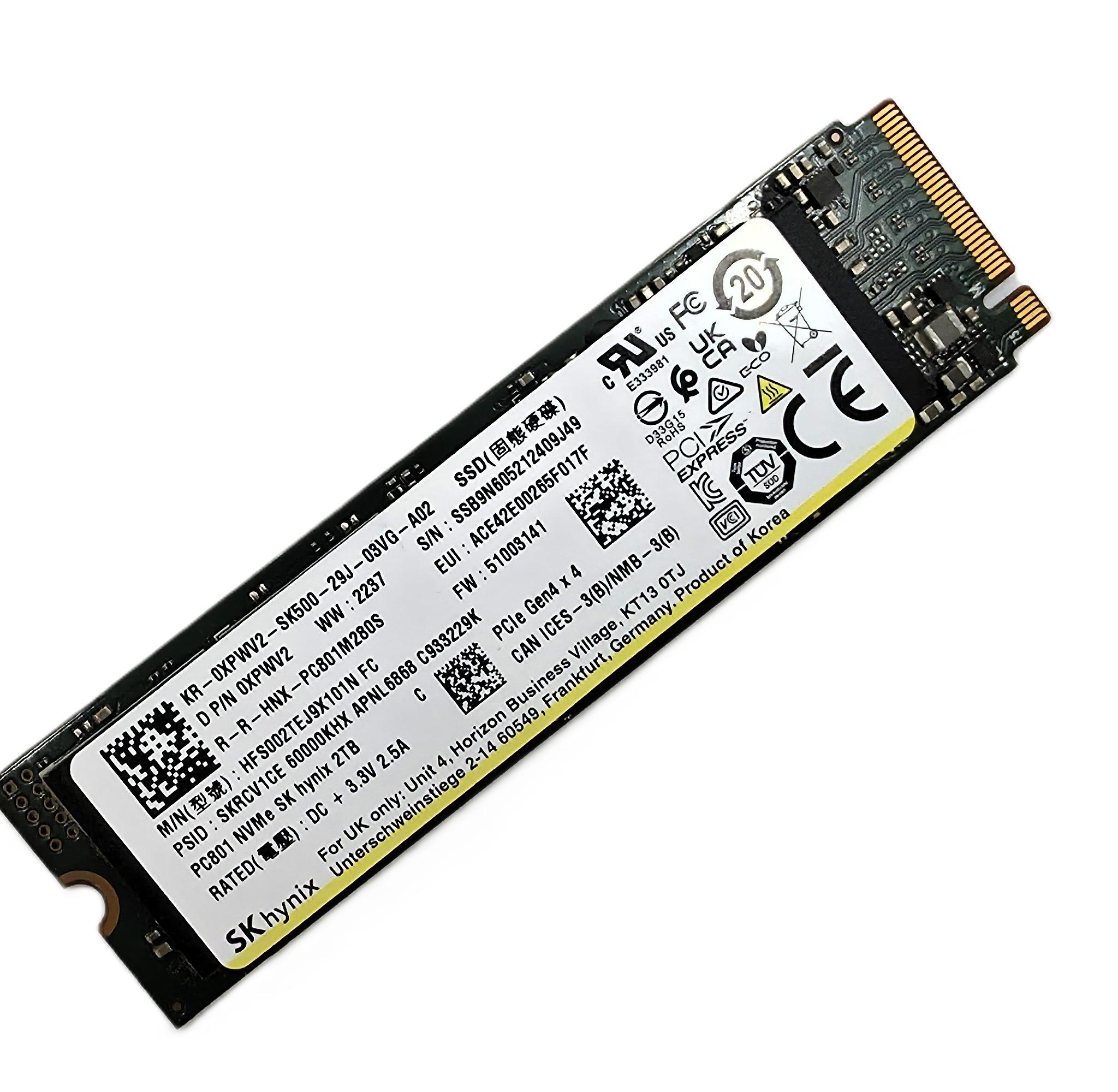 Kioxia Micron Hynix Mixed Brand 2TB NVMe M.2 SSD Tested Wiped Perfect Condition