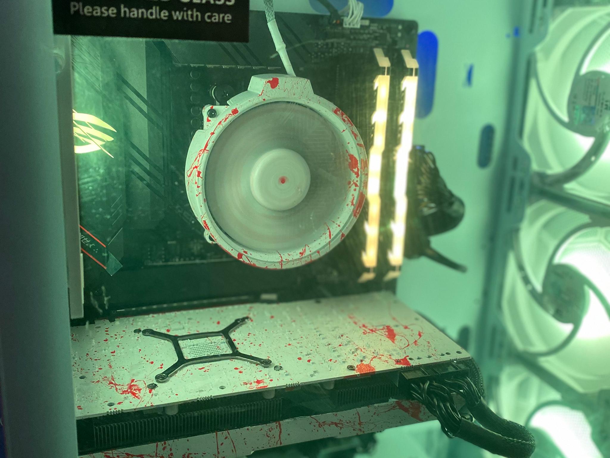 (White) Gaming PC|🩸Blo0D 5700XT| Ryzen 5| 16GB (2x8GB) RGB DDR4| 1TB NVMe/SSD| Windows 11 Pro