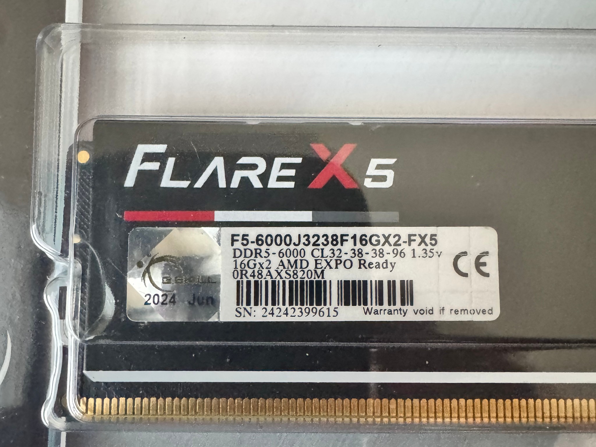 G.Skill FlareX5 DDR5-6000 RAM 32GB