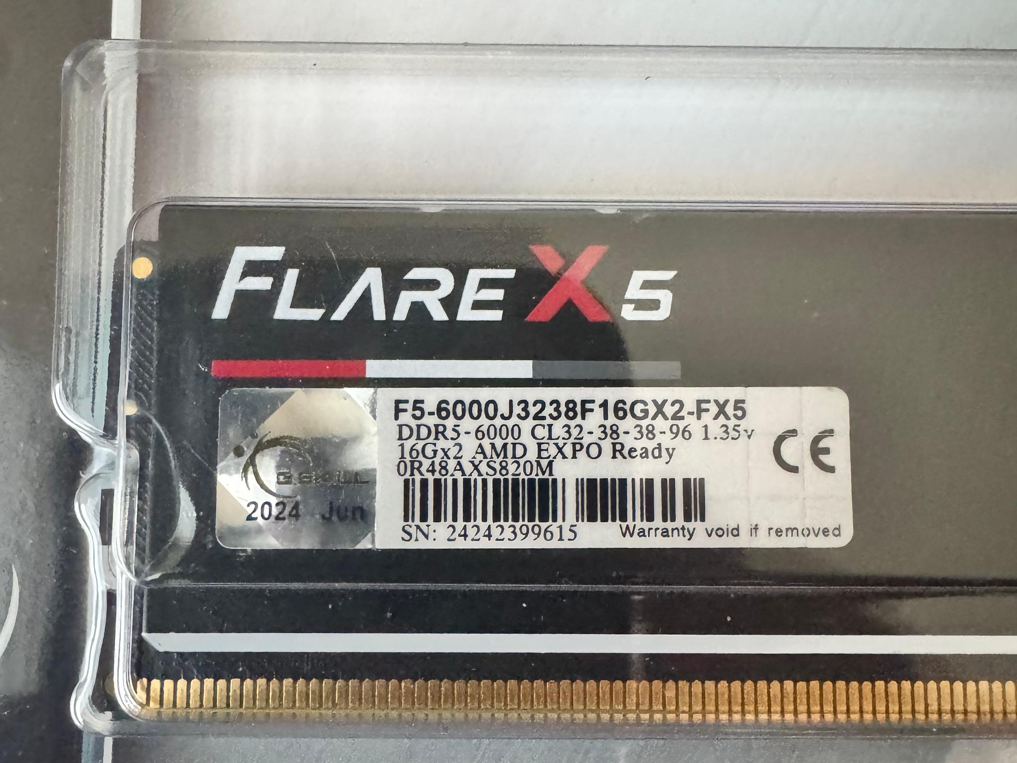 G.Skill FlareX5 DDR5-6000 RAM 32GB
