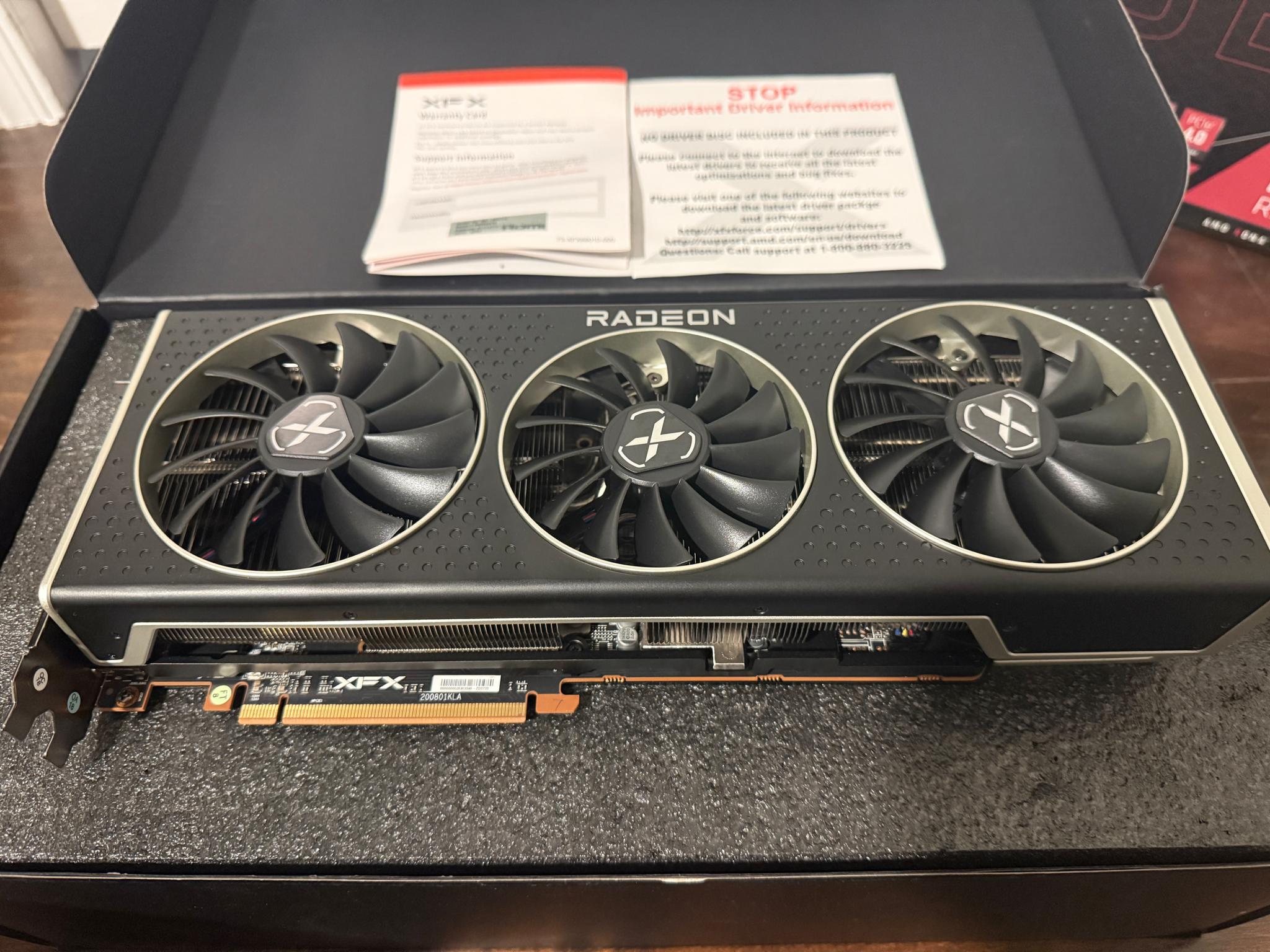 AMD Radeon RX 6800 XT 16 GB - EXCELLENT CONDITION - XFX Speedster MERC 319 CORE