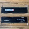 Kingston HyperX Fury 8GB 2x4GB DDR4 RAM, Black, Used