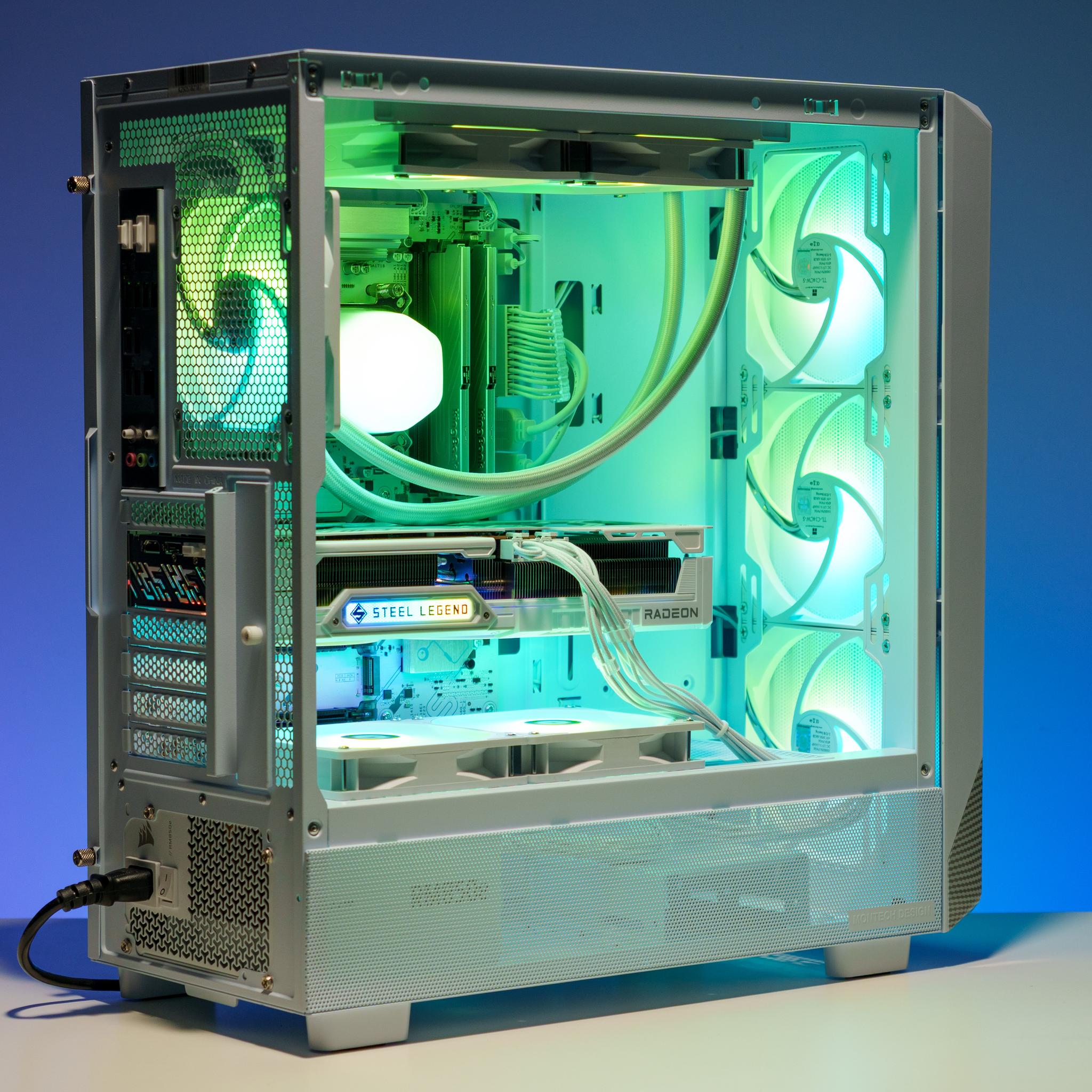 All White Gaming PC | Ryzen 7 | RX 9070 XT | 32GB DDR5 RAM | 1TB Samsung m.2 SSD | ARGB