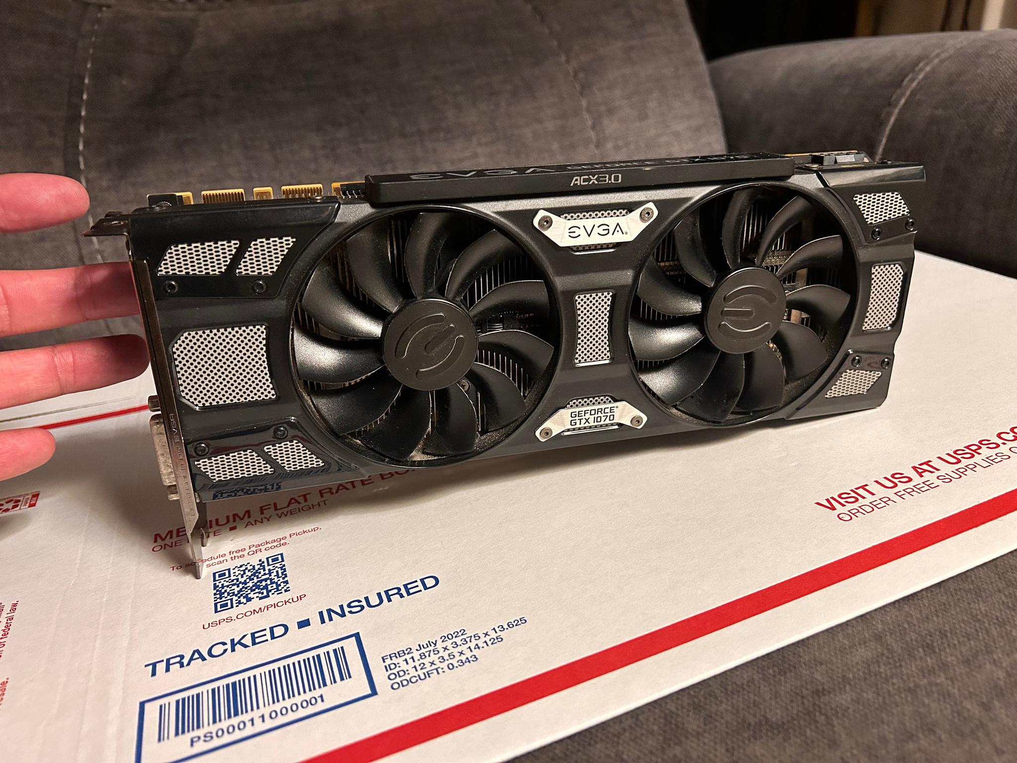 EVGA GTX 1070 SC 8GB Nvidia GPU for gaming pc