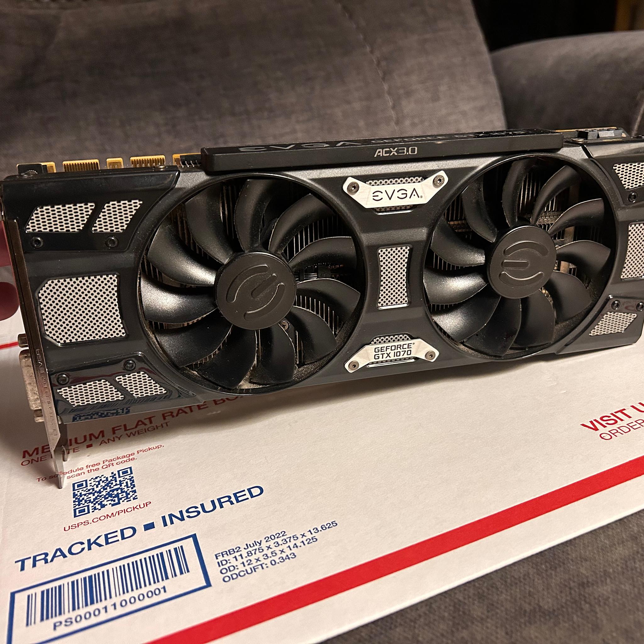 EVGA GTX 1070 SC 8GB Nvidia GPU for gaming pc