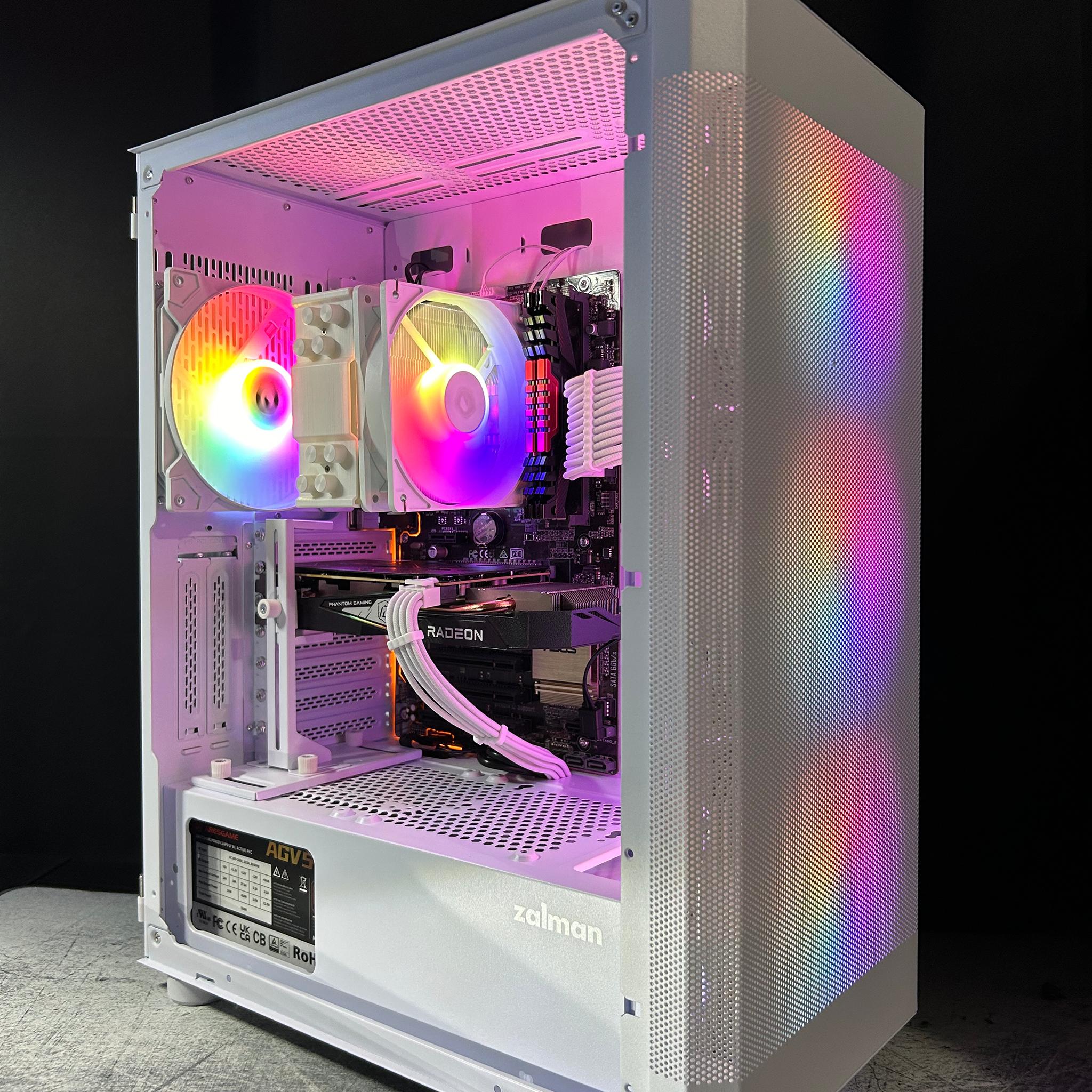🤍 White RGB Gaming pc