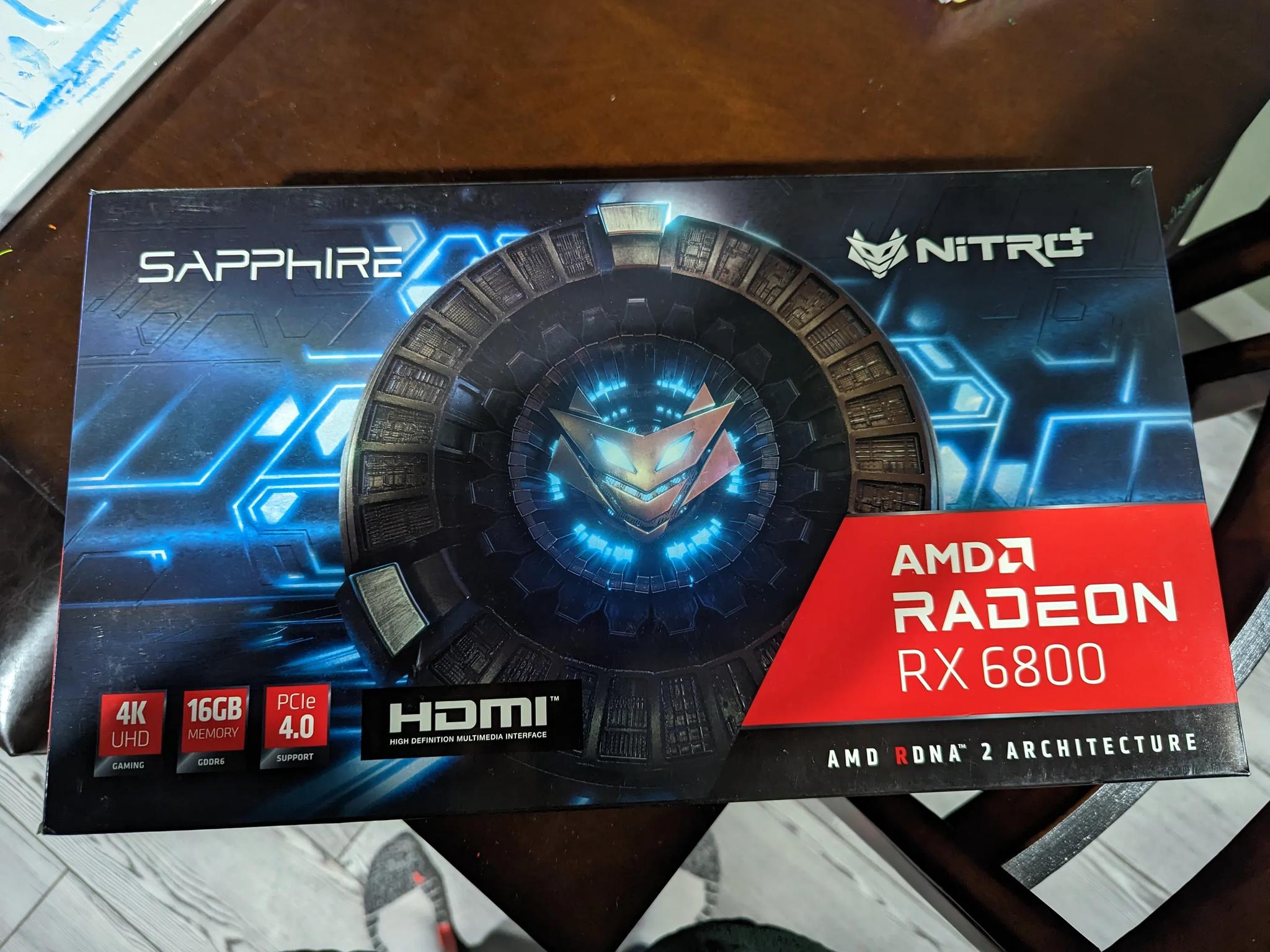 Sapphire RX6800 Nitro+ 16G GPU - LIKE NEW, ORIGINAL BOX