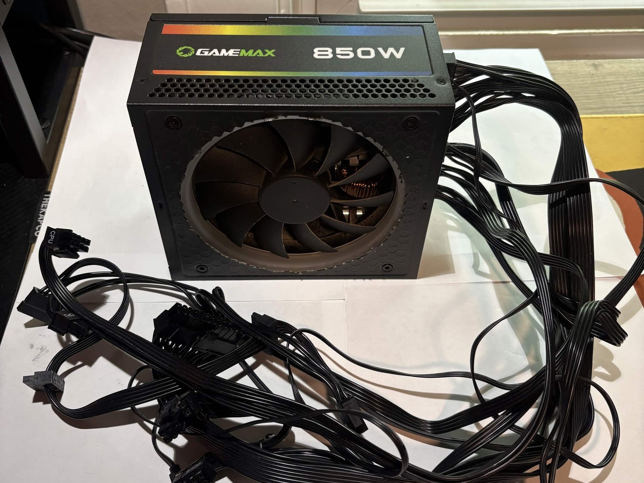 GameMax 850W Power Supply PSU Tested Working (CUSTOM AIRFLOW MOD) (NM)