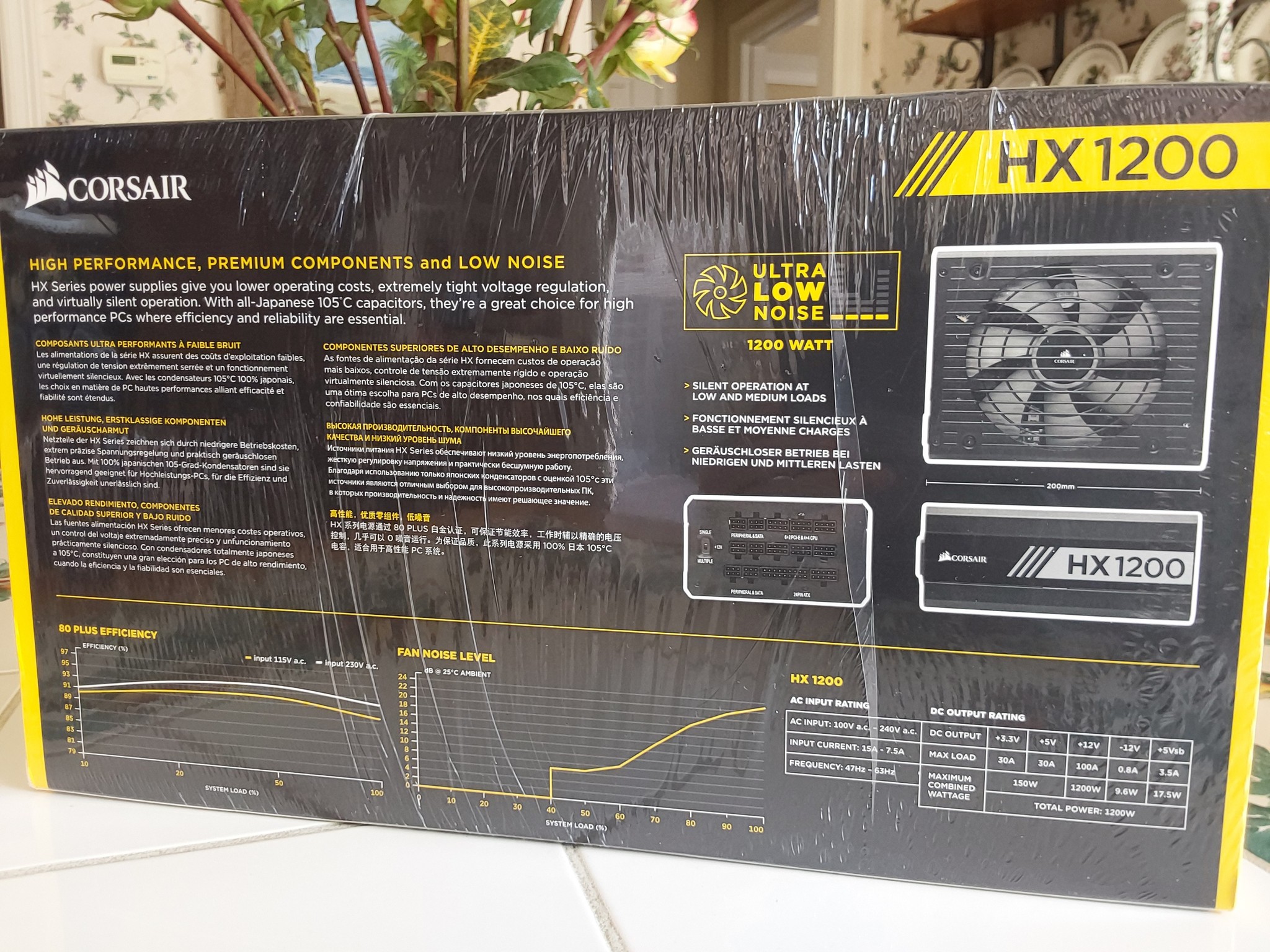 NEW CORSAIR HX Series - HX1200 1200W 80 Plus PLATINUM Fully Modular ATX Power Supply