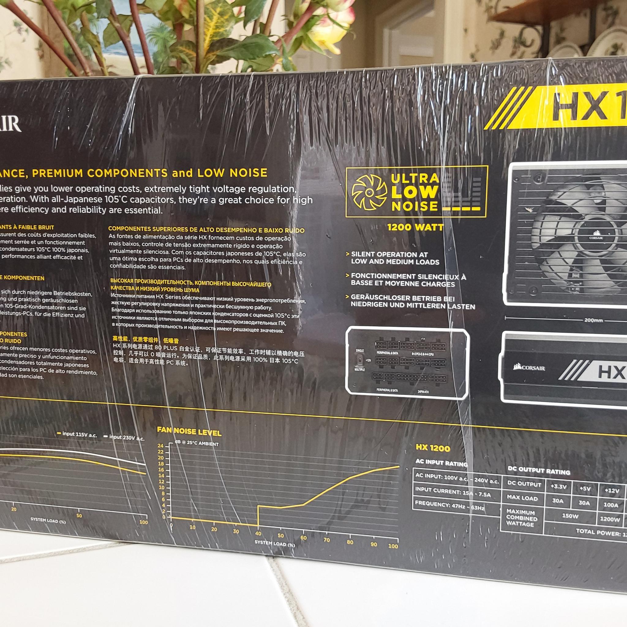 NEW CORSAIR HX Series - HX1200 1200W 80 Plus PLATINUM Fully Modular ATX Power Supply