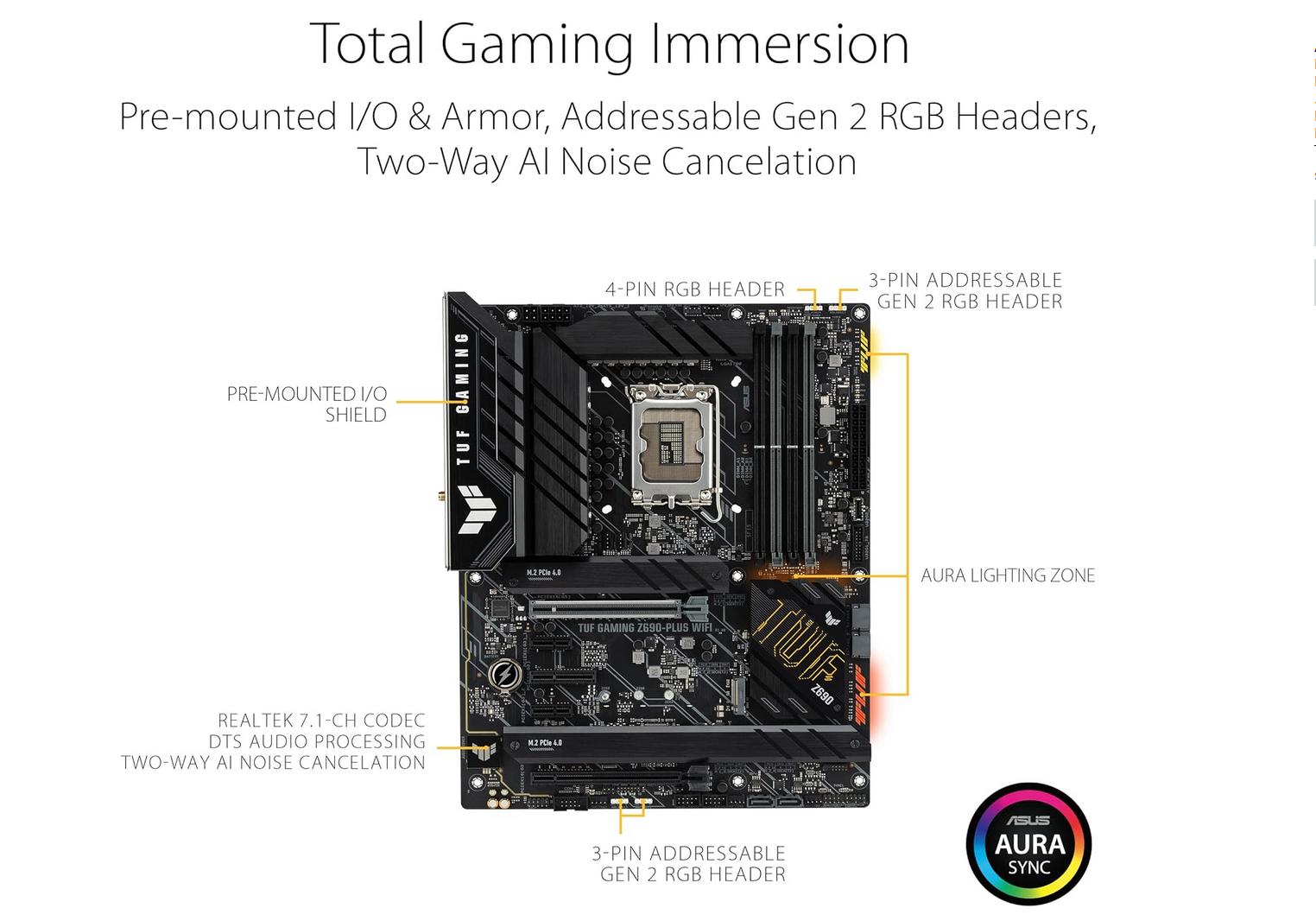 ASUS TUF Gaming Z690-Plus WiFi LGA 1700 **DDR5**