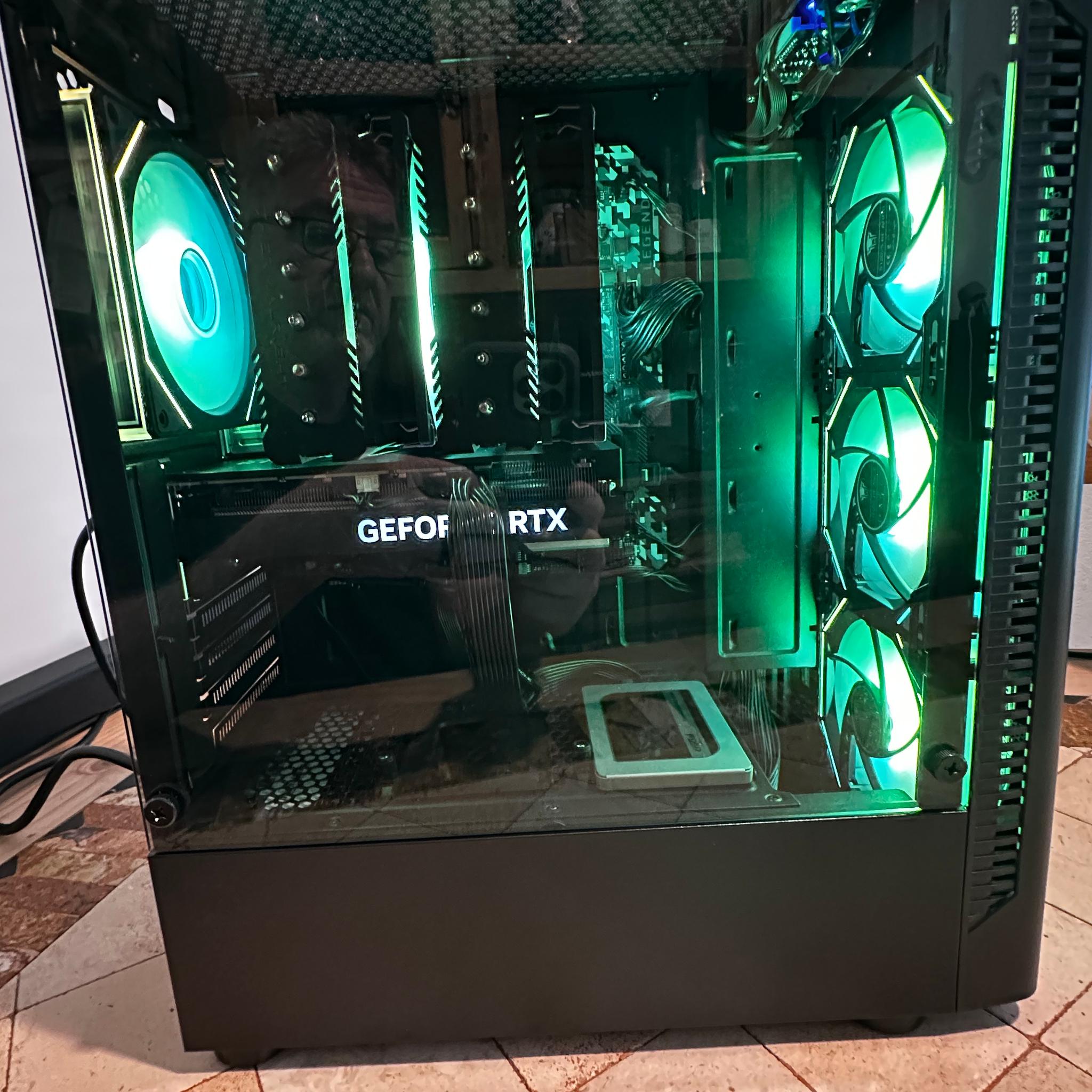 Intel Core I5-10500 / RTX 4060 Ti 8GB - 512GB M.2 & 512GB SSD - Mid Tower Gaming PC - Black